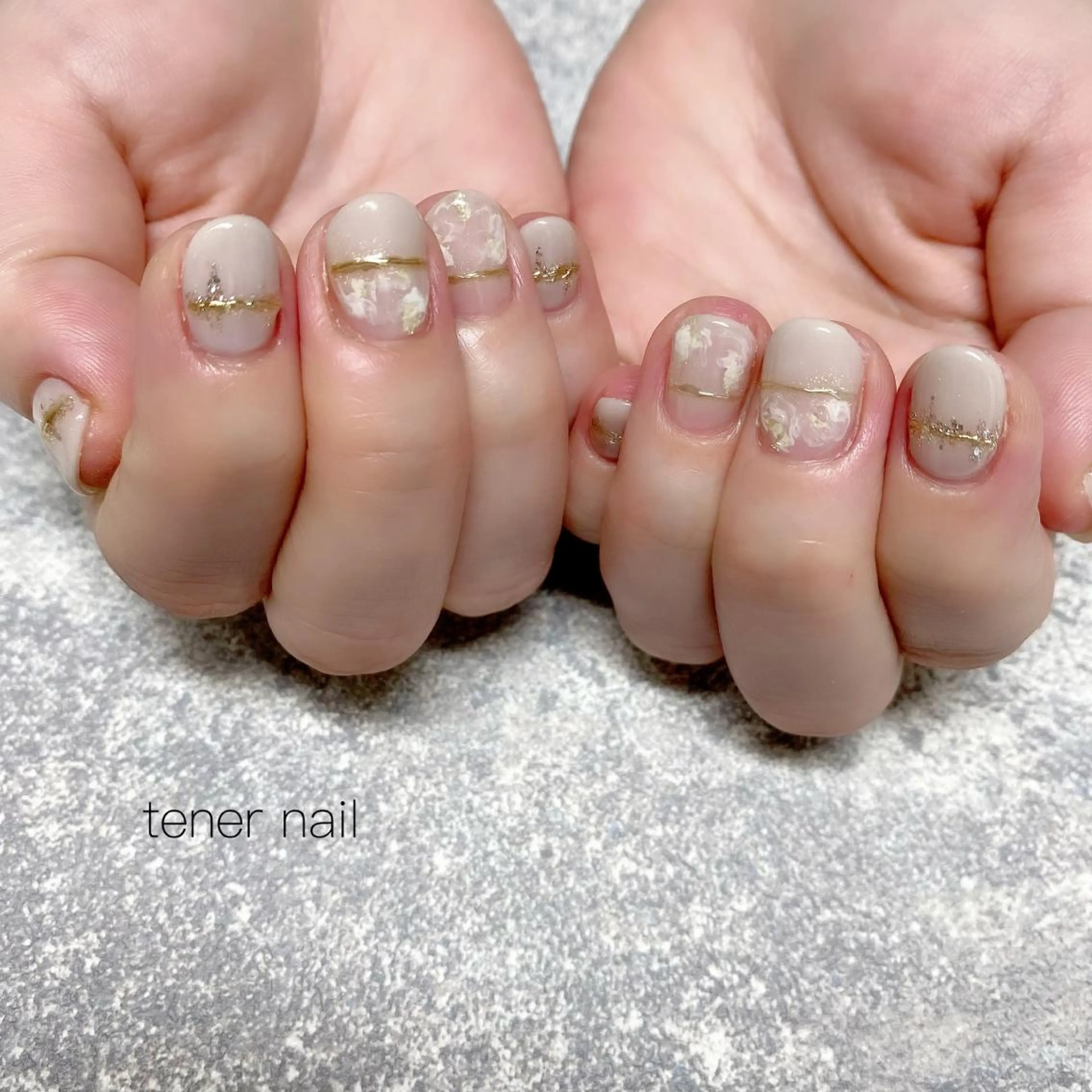 ネイル 大理石ネイル(マーブル) ミラーネイル ニュアンスネイル tener  nail  テネルネイル所属・テネルネイル tener nailのネイルデザイン