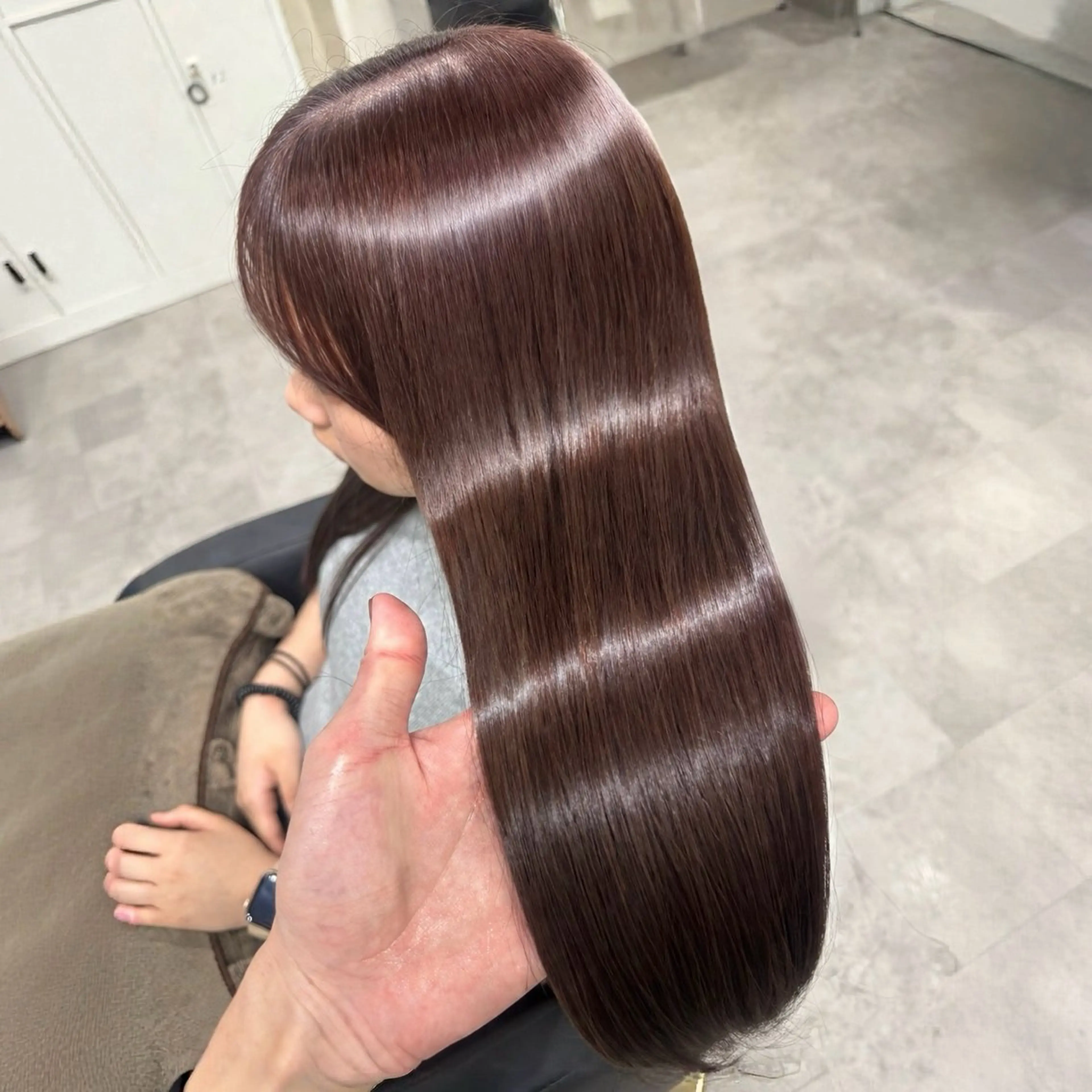 ロング カラー ヘアカラー トリートメント 🎀レイヤー×透明感 ×髪質改善🎀米田のヘアスタイル