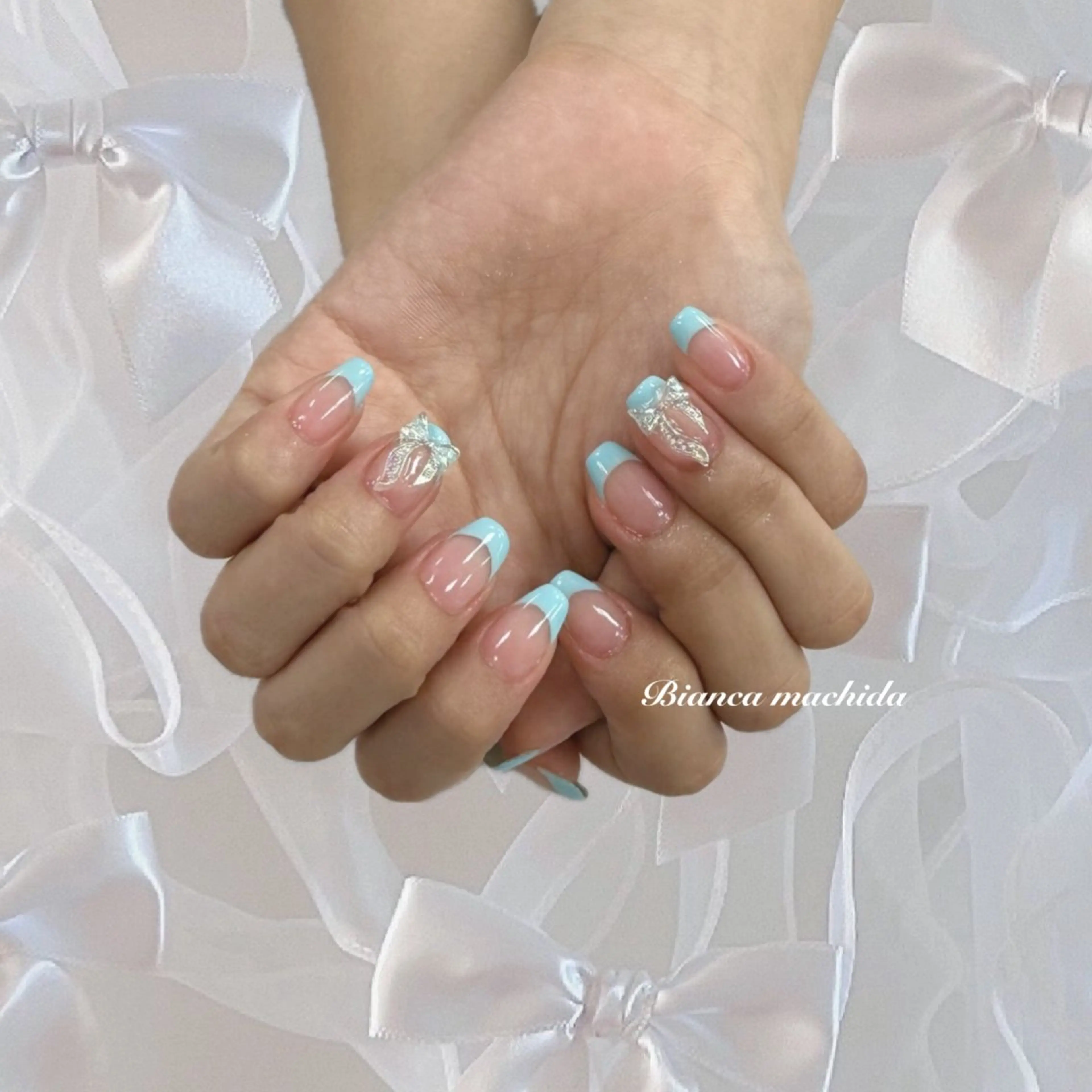 ネイル フレンチネイル BIANCA 🖤 NISHIMURAのネイルデザイン