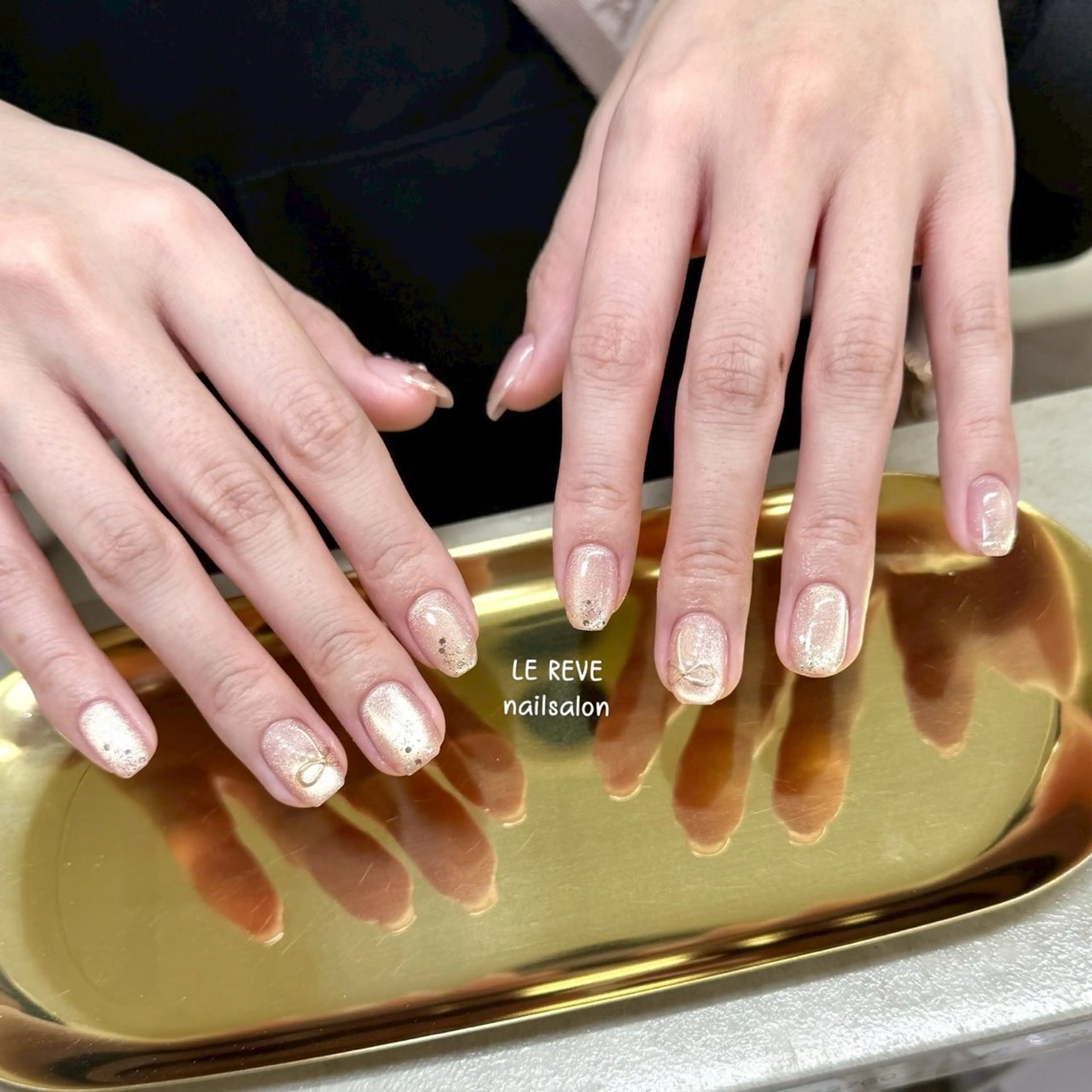 ネイル 韓国ネイル ニュアンスネイル シンプルネイル 春ネイル ワンホンネイル LE REVE nailsalonのネイルデザイン