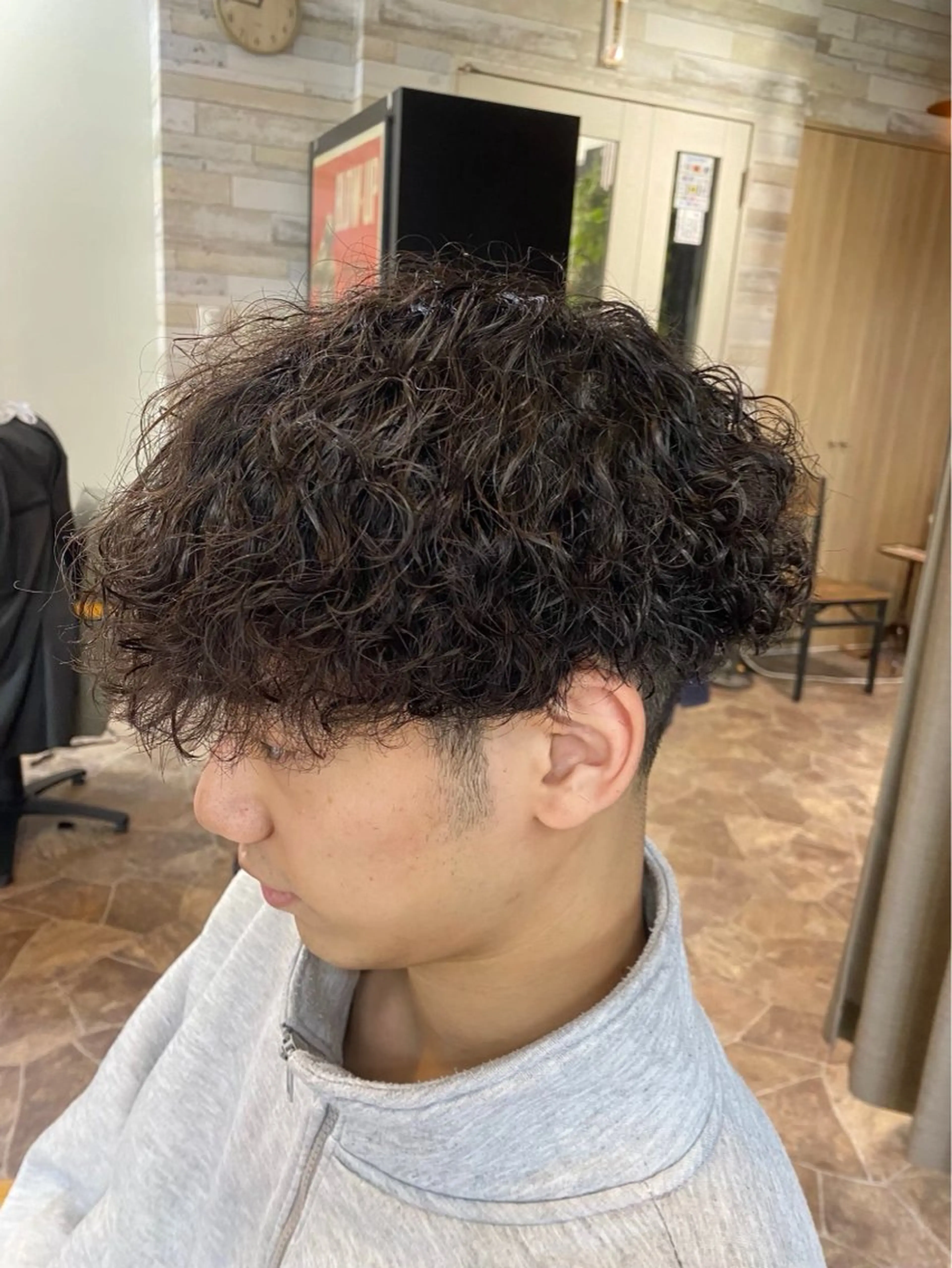ショート パーマ HRK 1st.メンズサロンのヘアスタイル