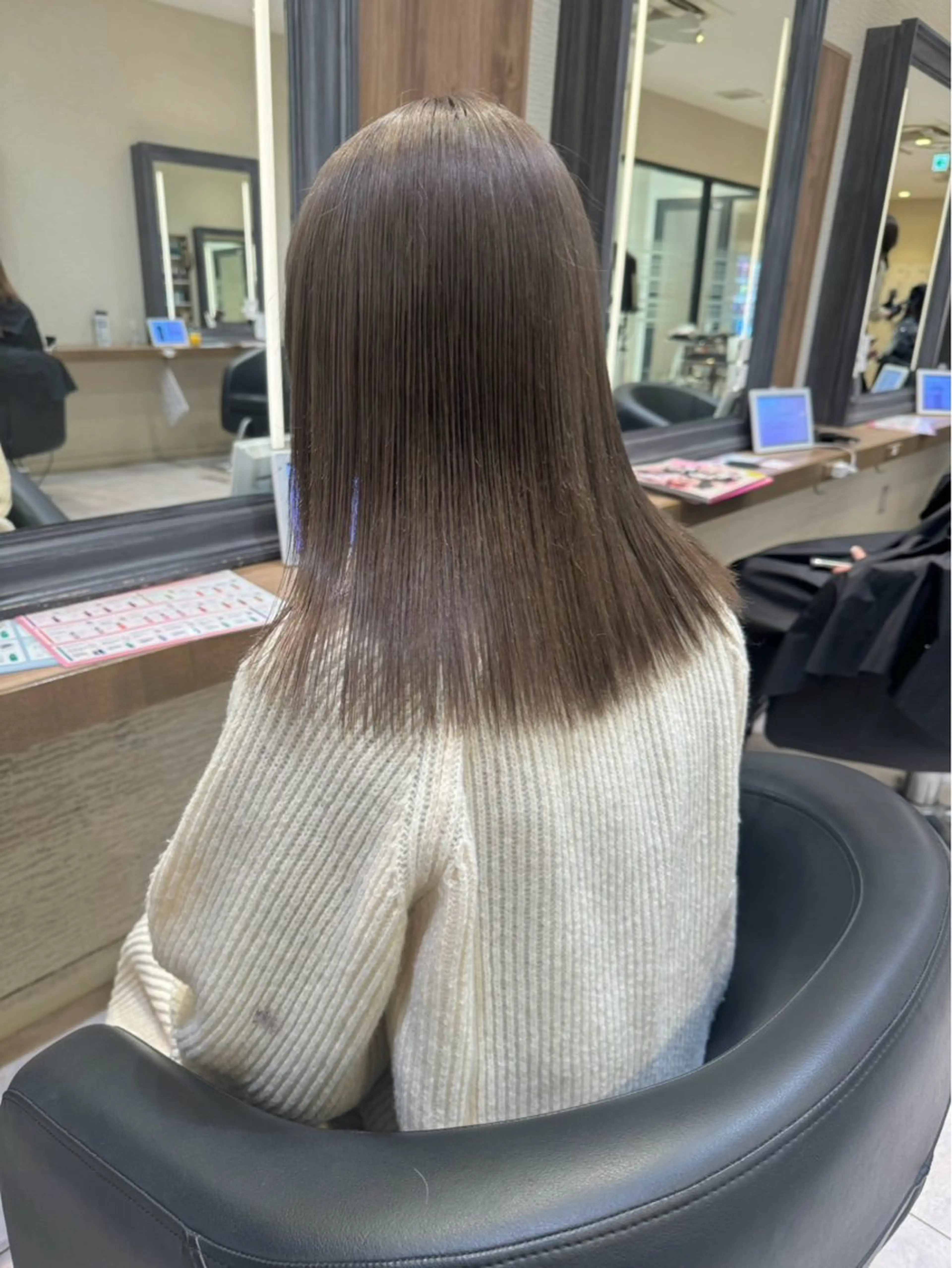 ミディアム カラー カット ヘアカラー 赤み消しカラー🌱 YUZUKI🫧のヘアスタイル