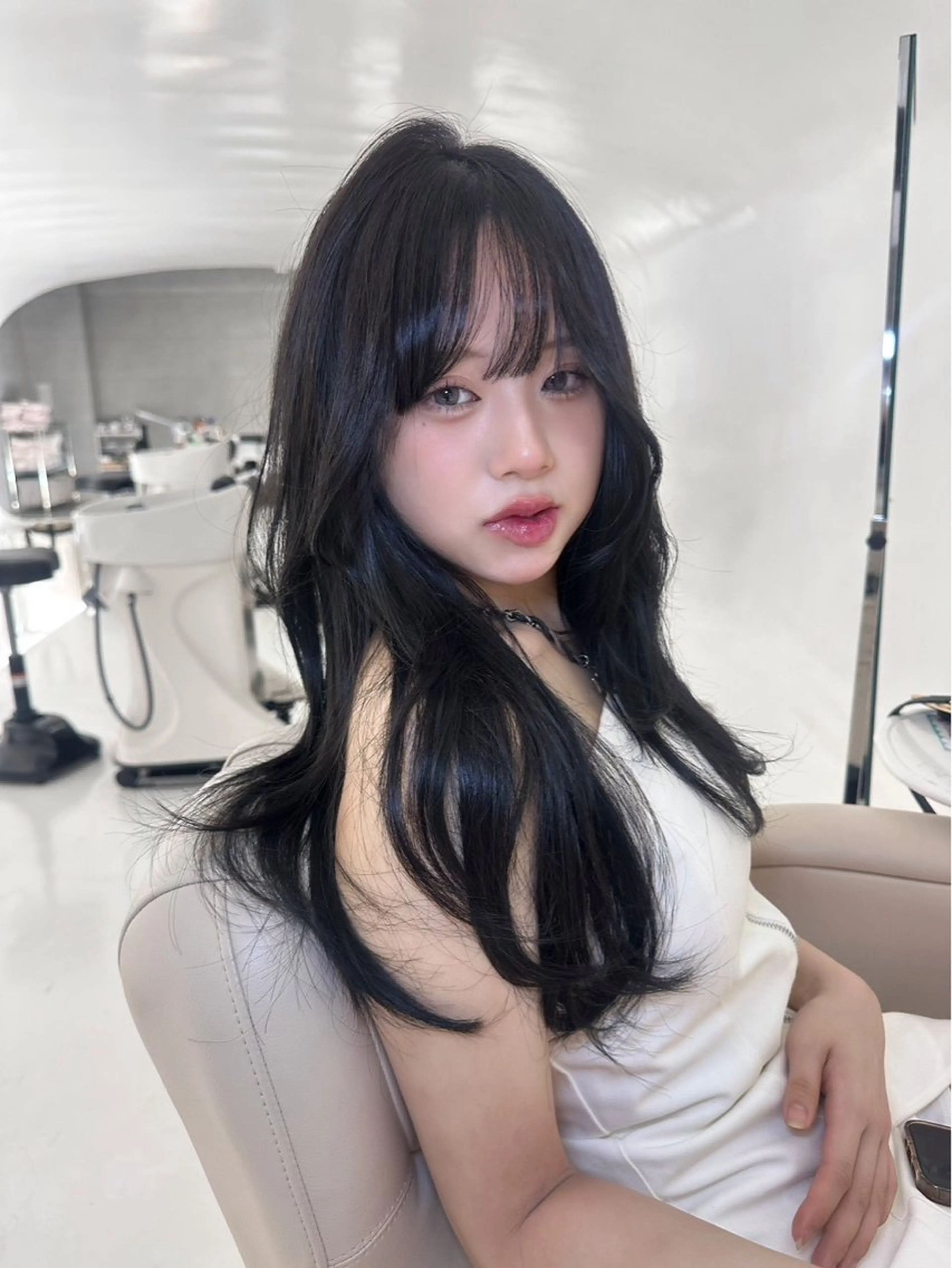 ミディアム カット ヘアカラー トリートメント ‎🤍髪質改善‎🤍 ‎ViVIE🤍のヘアスタイル