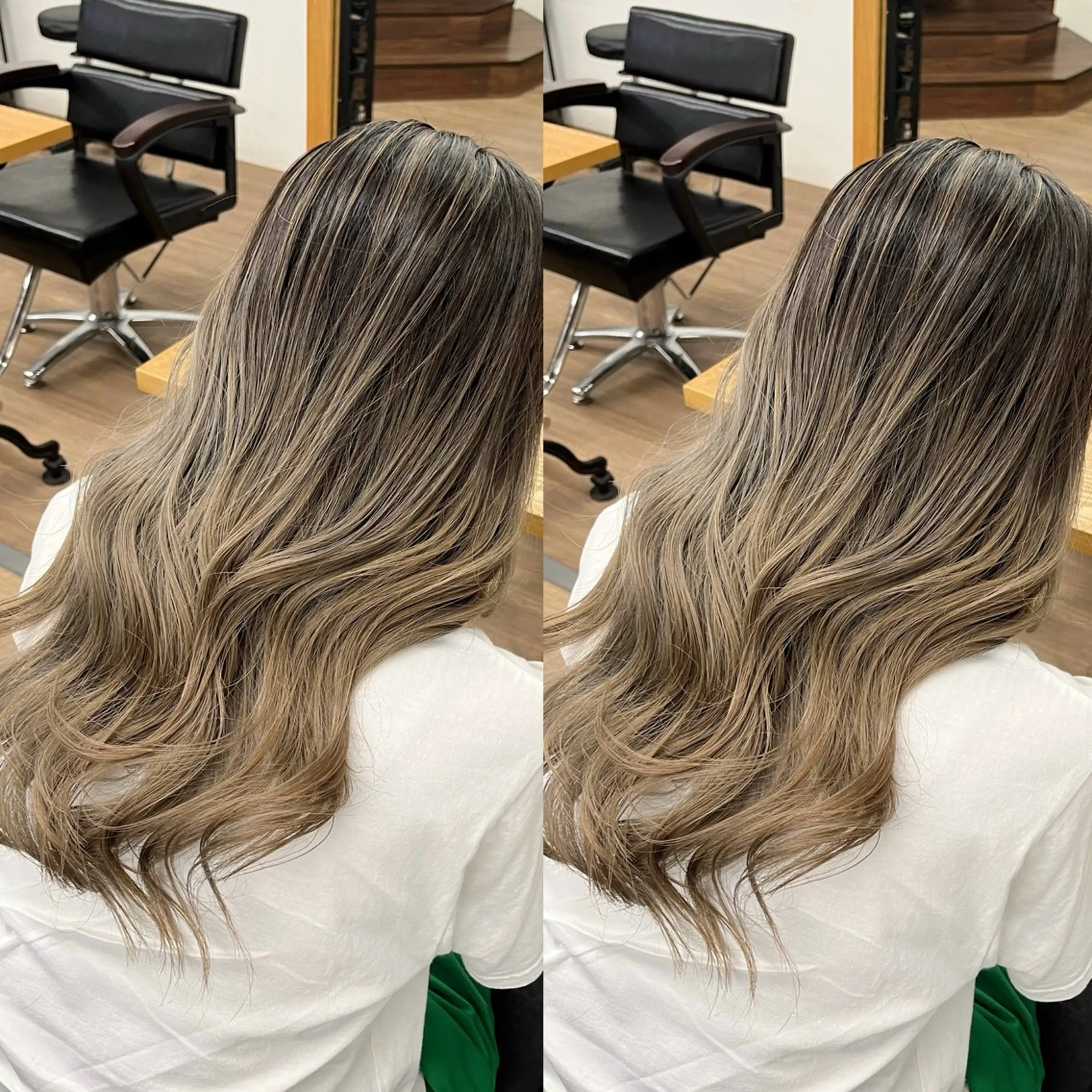 カラー バレイヤージュ 透明感カラー ダブルカラー グレージュ ハイライトカラー ヘアカラー トリートメント 💎髪質改善特化💎 RUITOのヘアスタイル