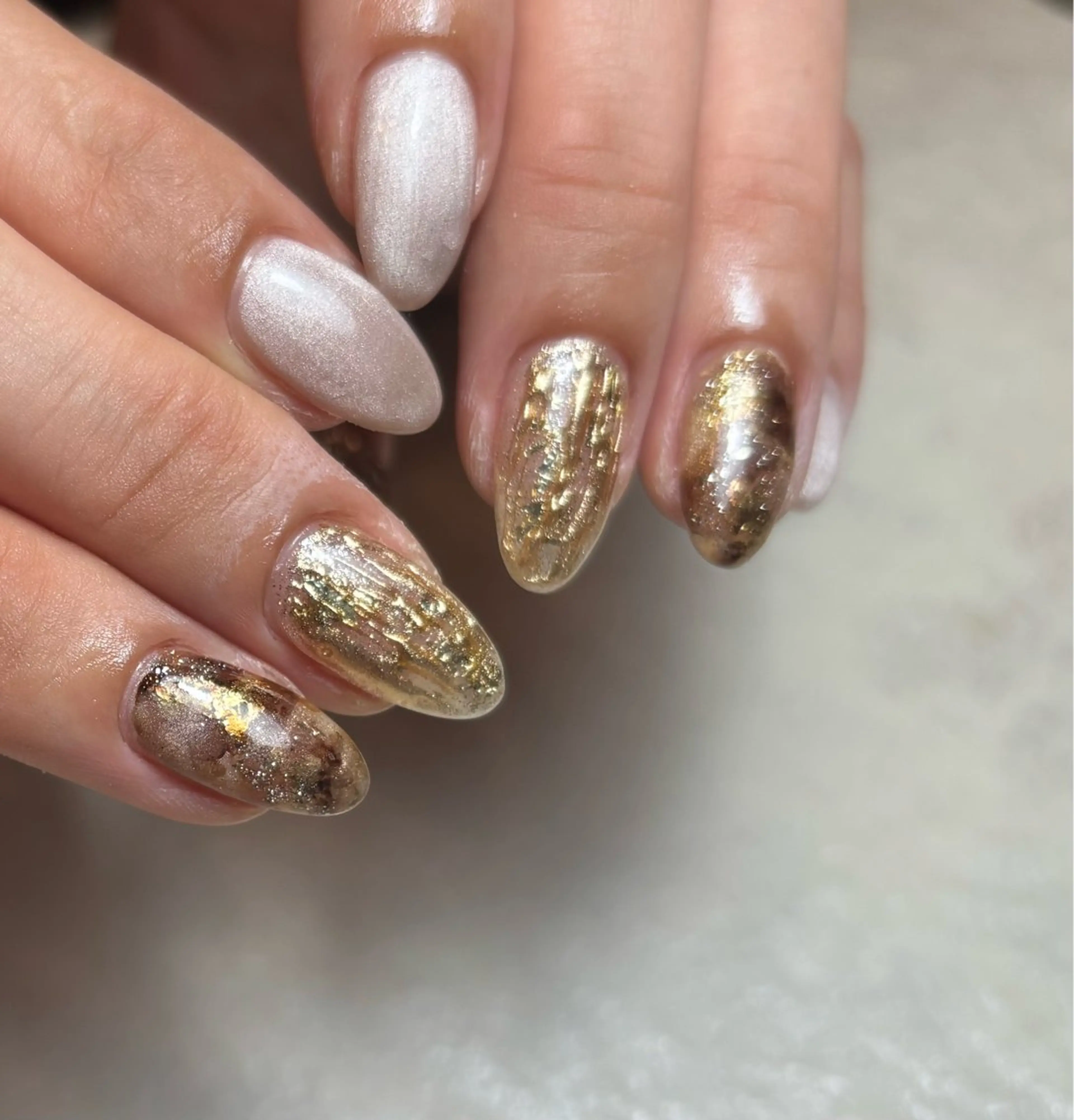 ネイル ブラウン 【Libre】 -ﾘﾌﾞﾚﾈｲﾙ-のネイルデザイン