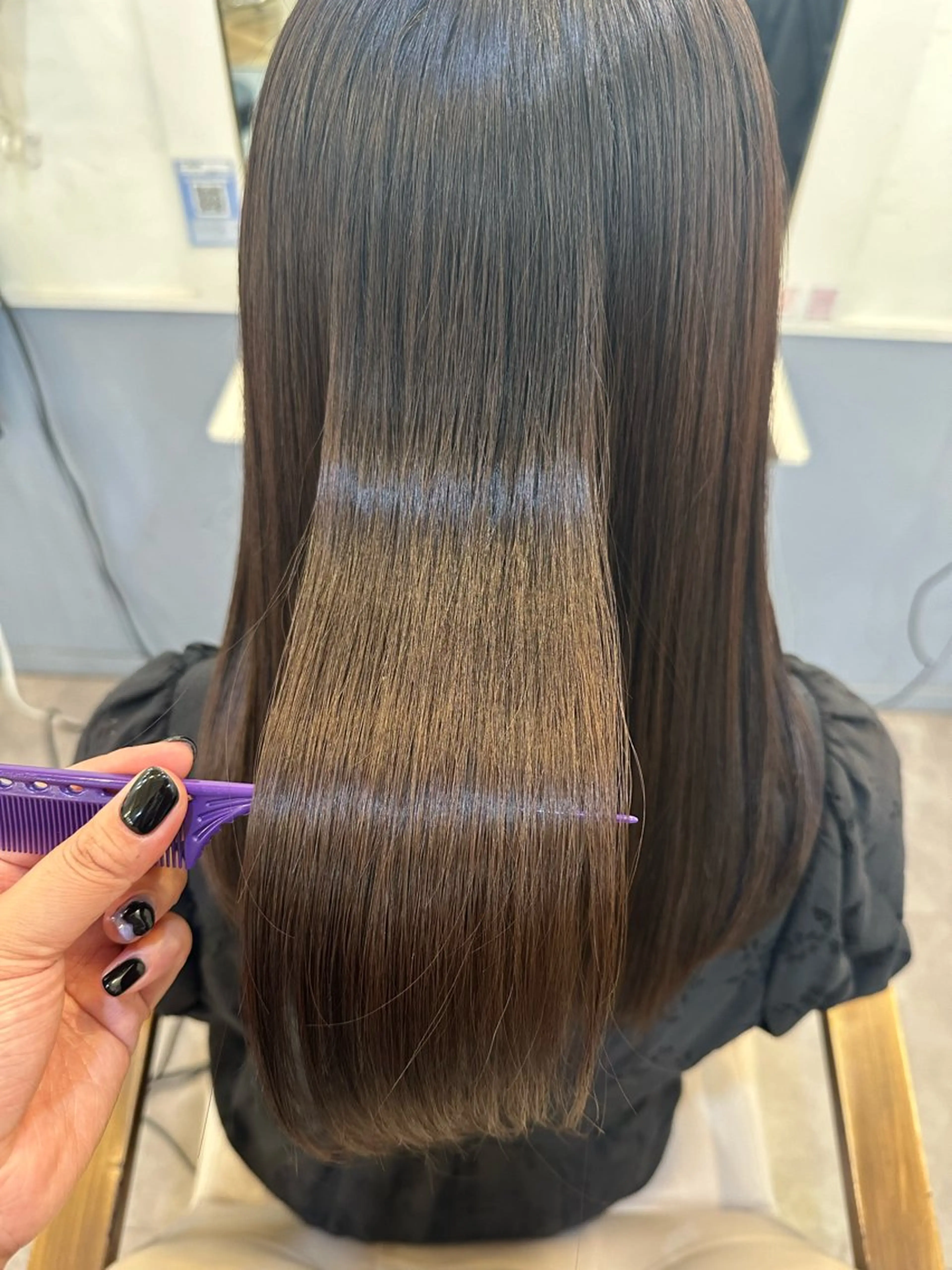 ロング 縮毛矯正 🩵透明感/高発色 /難波/北原佑記🌸のヘアスタイル