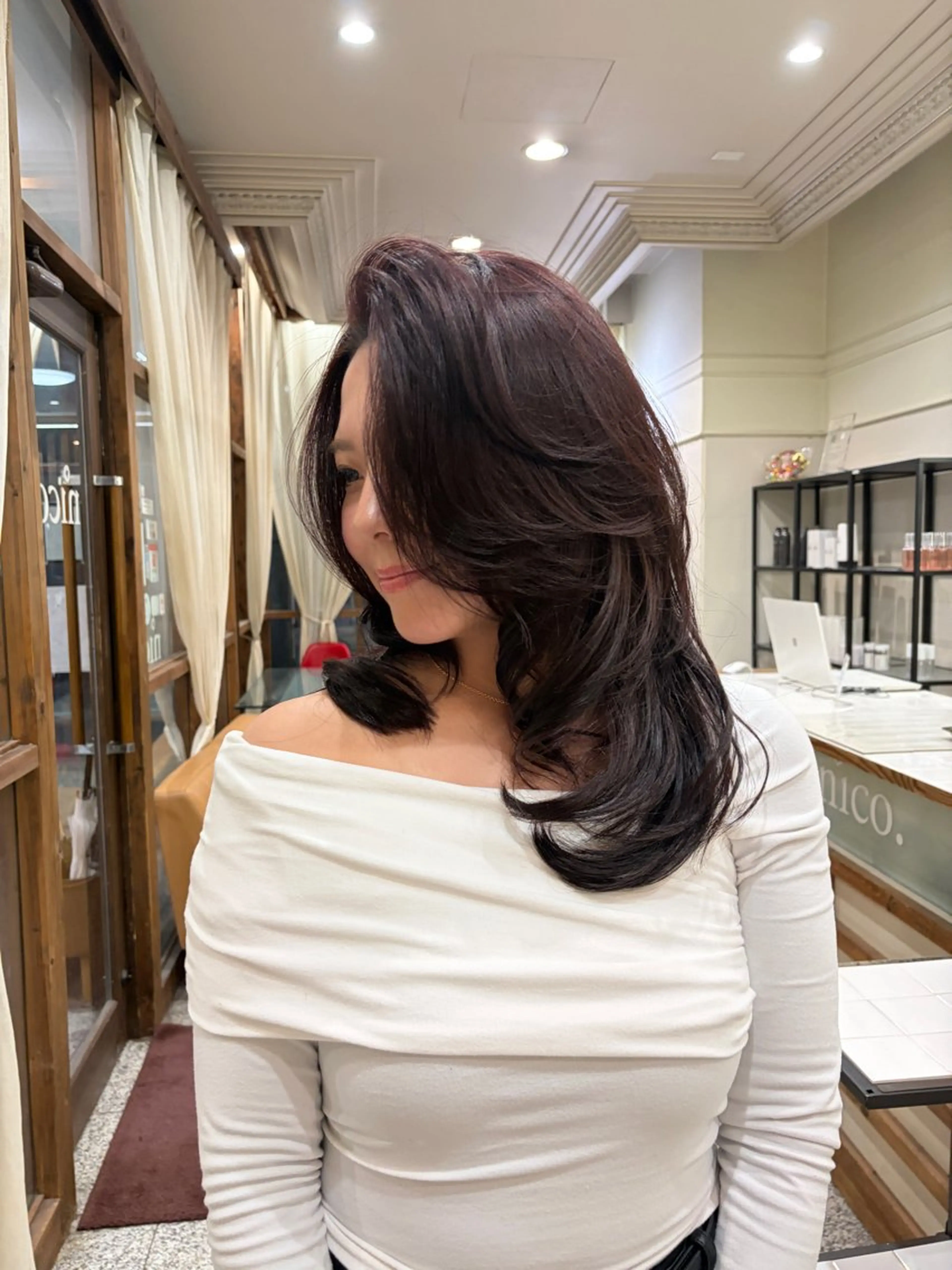 セミロング レイヤーカット KANNA🩵 /nico心斎橋のヘアスタイル