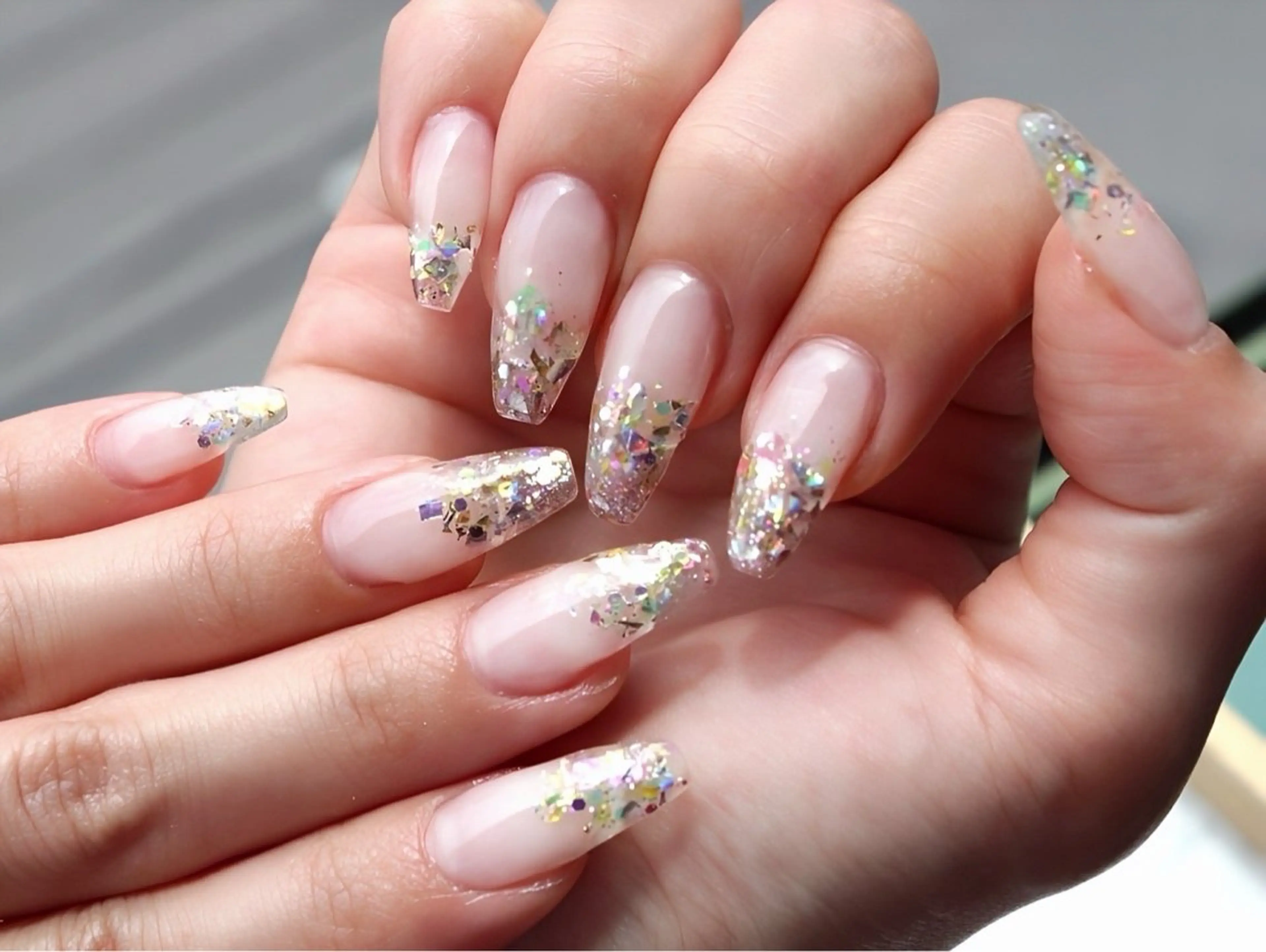 ラメグラデーションの写真