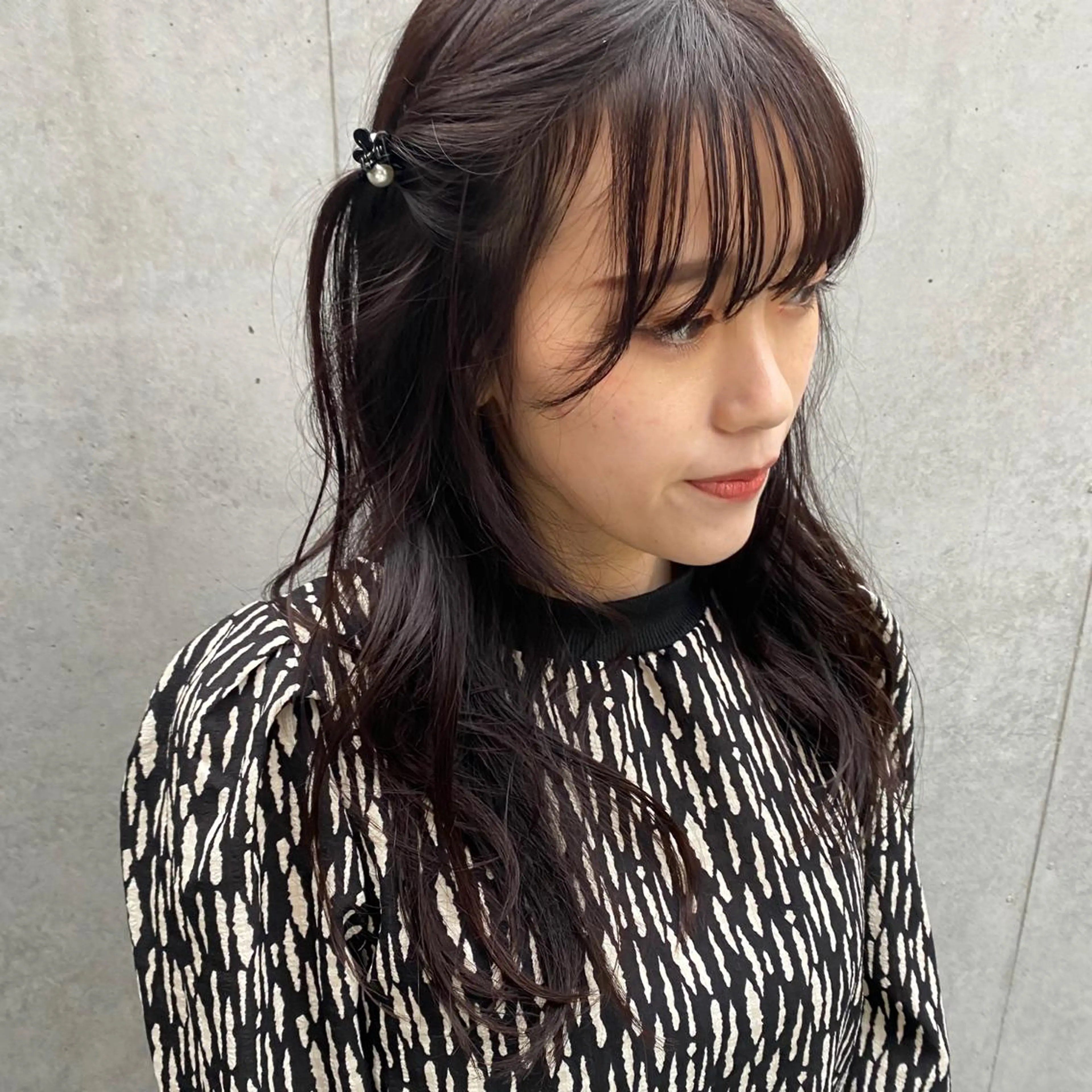 セミロング カラー ヘアアレンジ 韓国ヘア┊︎レイヤー ┊︎haruka🌙のヘアスタイル