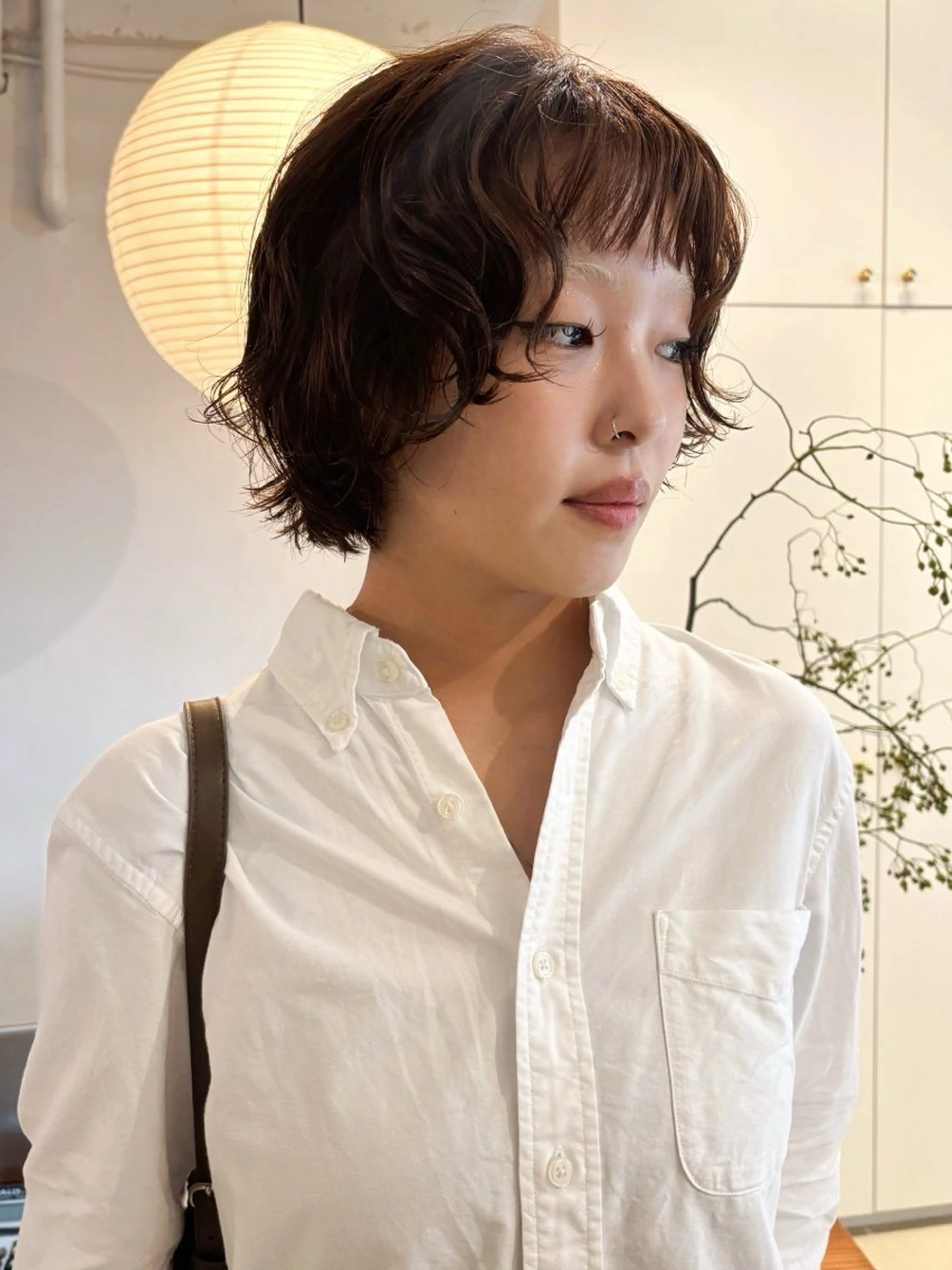 ショート ボブ カット パーマ トリートメント 🍑透明感hair ・NENE🍑のヘアスタイル