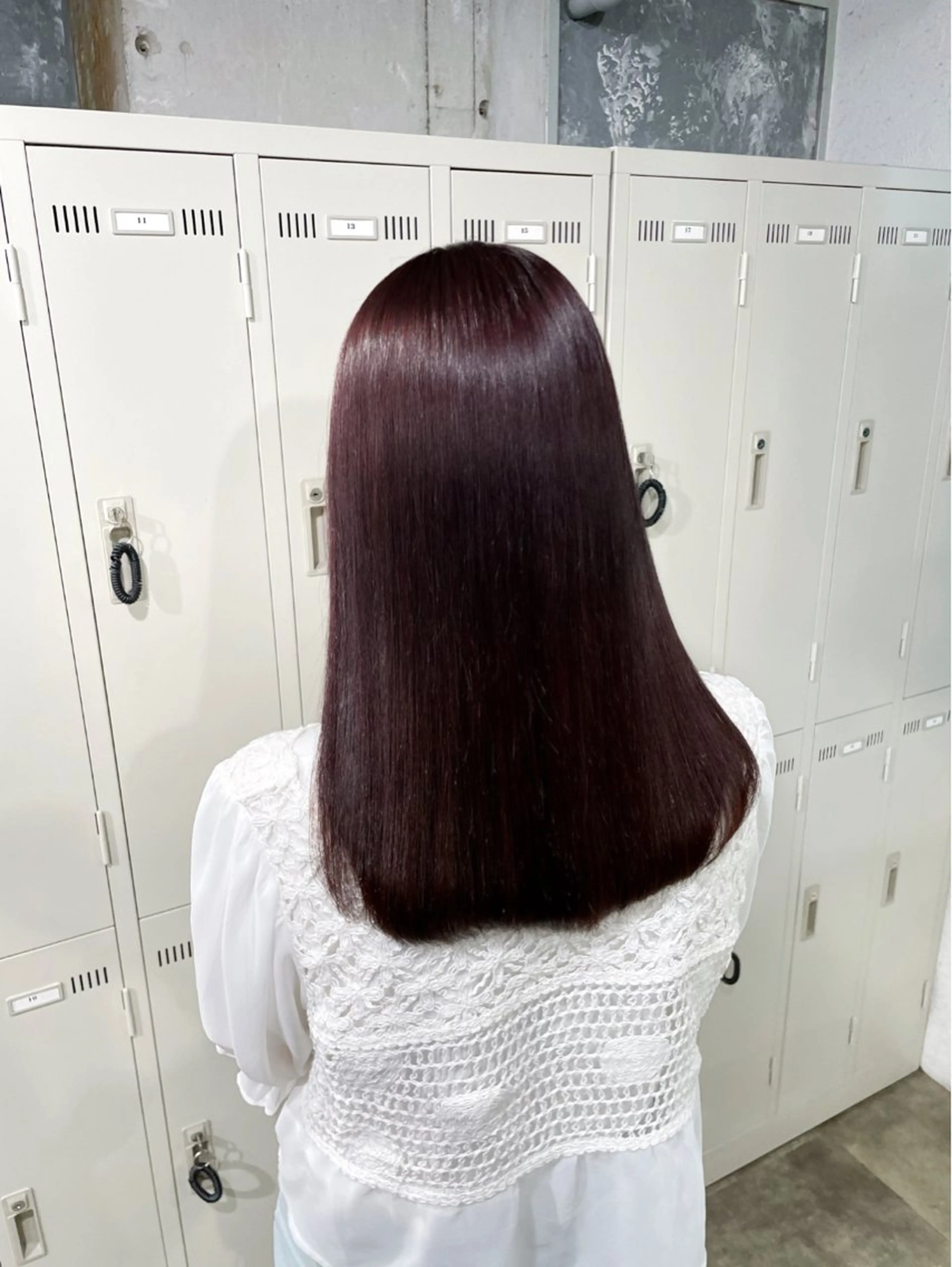 セミロング カラー ブラウンカラー ラベンダーカラー ピンクカラー ピンクラベンダー レッドカラー ヘアカラー トリートメント ヘッドスパ ヘアセット 表参道♡暗髪♡ 艶カラー♡アユミのヘアスタイル