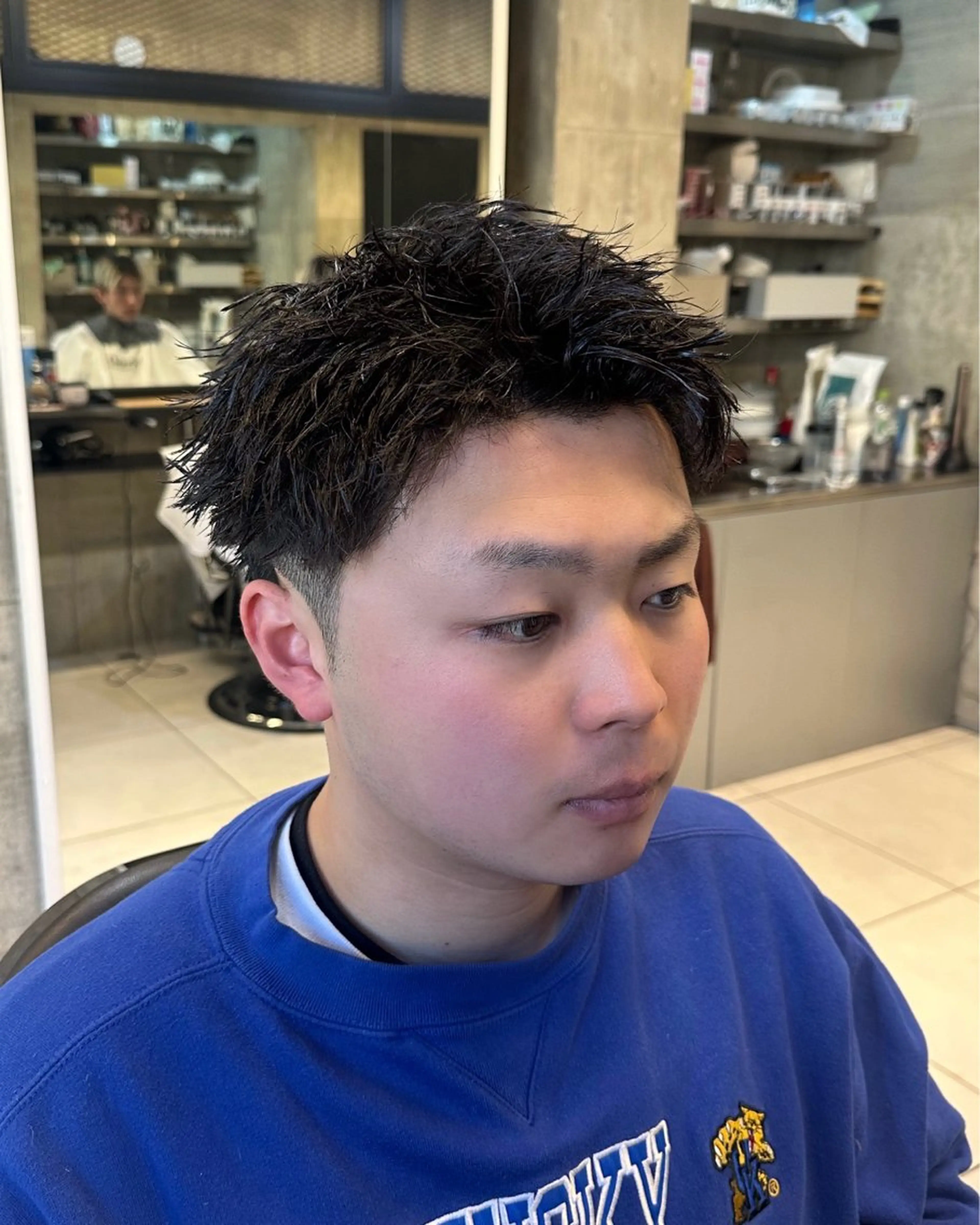 ショート メンズ メンズパーマ スパイキーショート メンズツイストパーマ ショートヘア ツイストパーマ ツイスパ/メンズ パーマ/歩夢のヘアスタイル