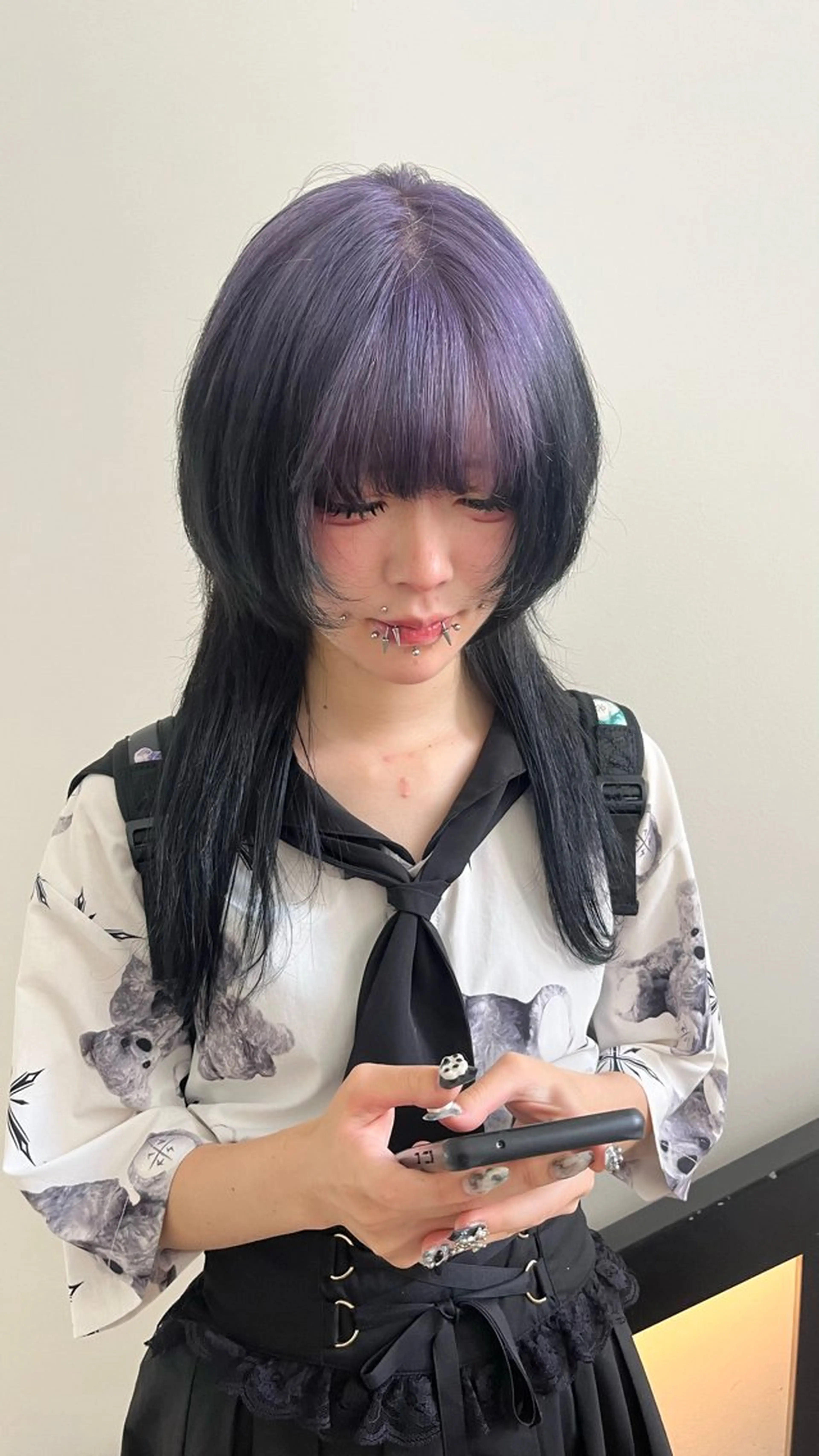 ロング カラー ヘアカラー メンズパーマ/ メッシュ📍ﾕﾘのヘアスタイル