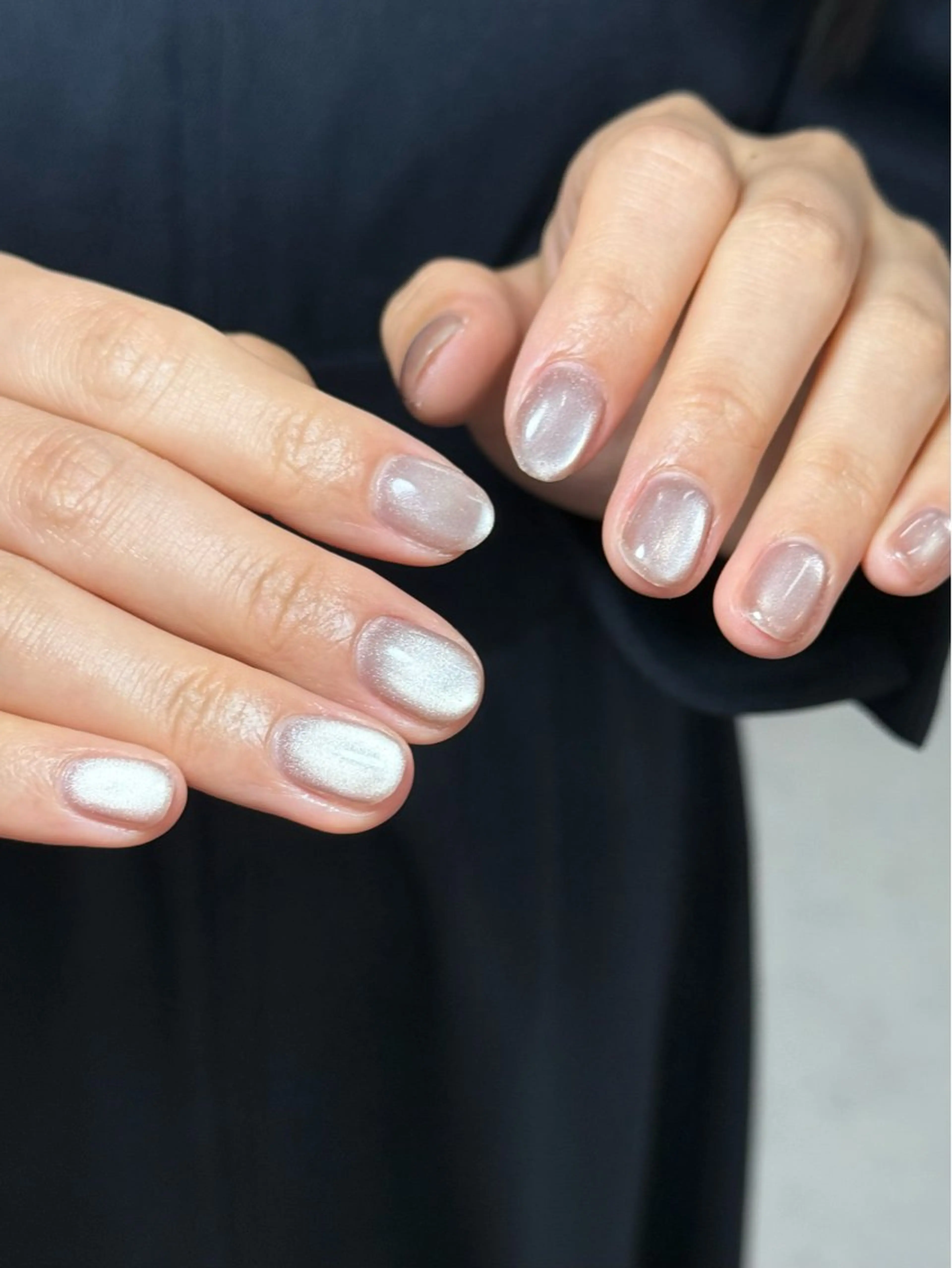 ネイル マグネットネイル ピンク ピンクベージュ MISATO ネイリスト福岡/薬院のネイルデザイン