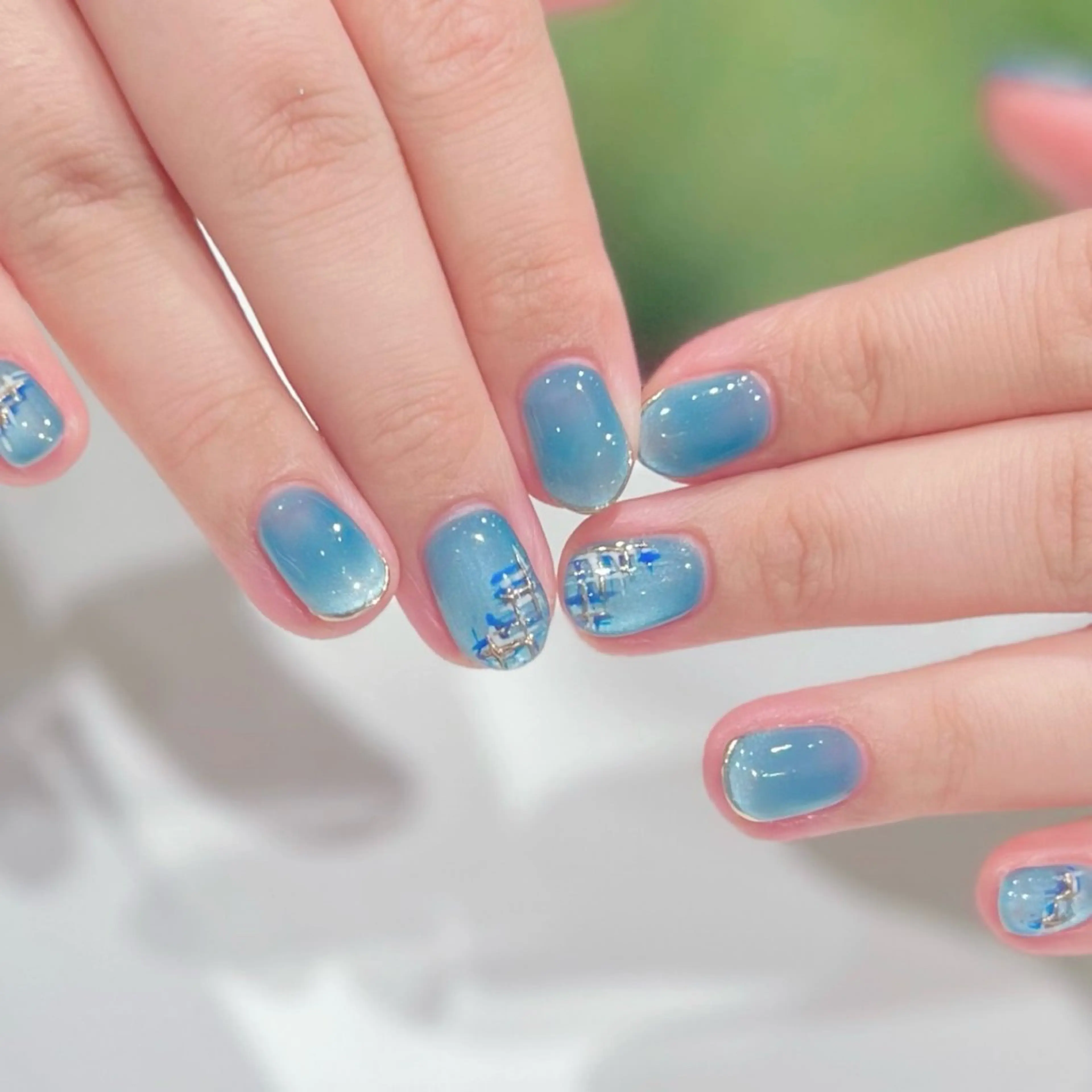 ネイル アートネイル ジェルネイル マグネットネイル パラジェル ハンドネイル VINGT NAIL Aika.K🍒のネイルデザイン