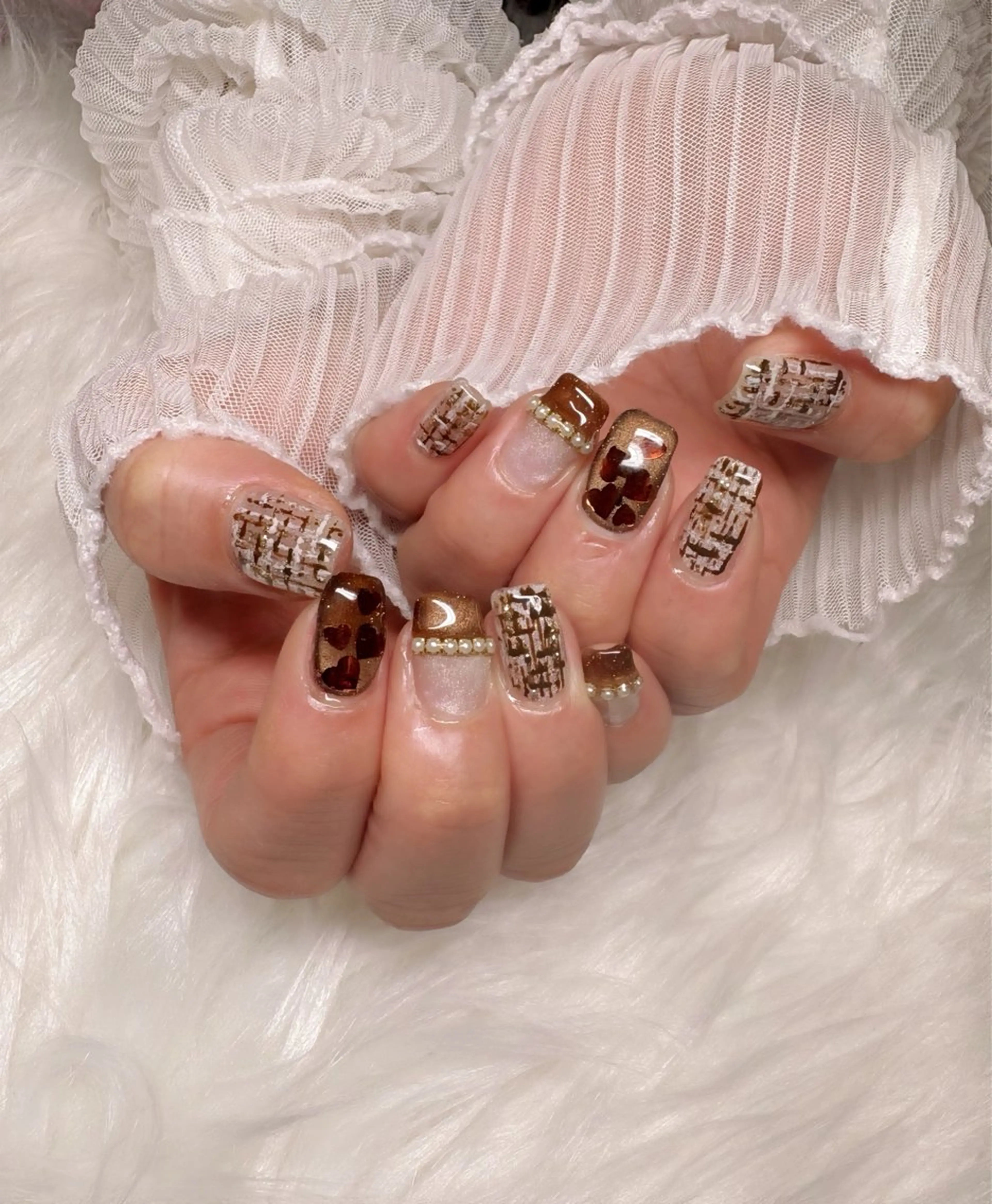 ネイル ツイードネイル ハンドネイル Nail Salon macherieのネイルデザイン