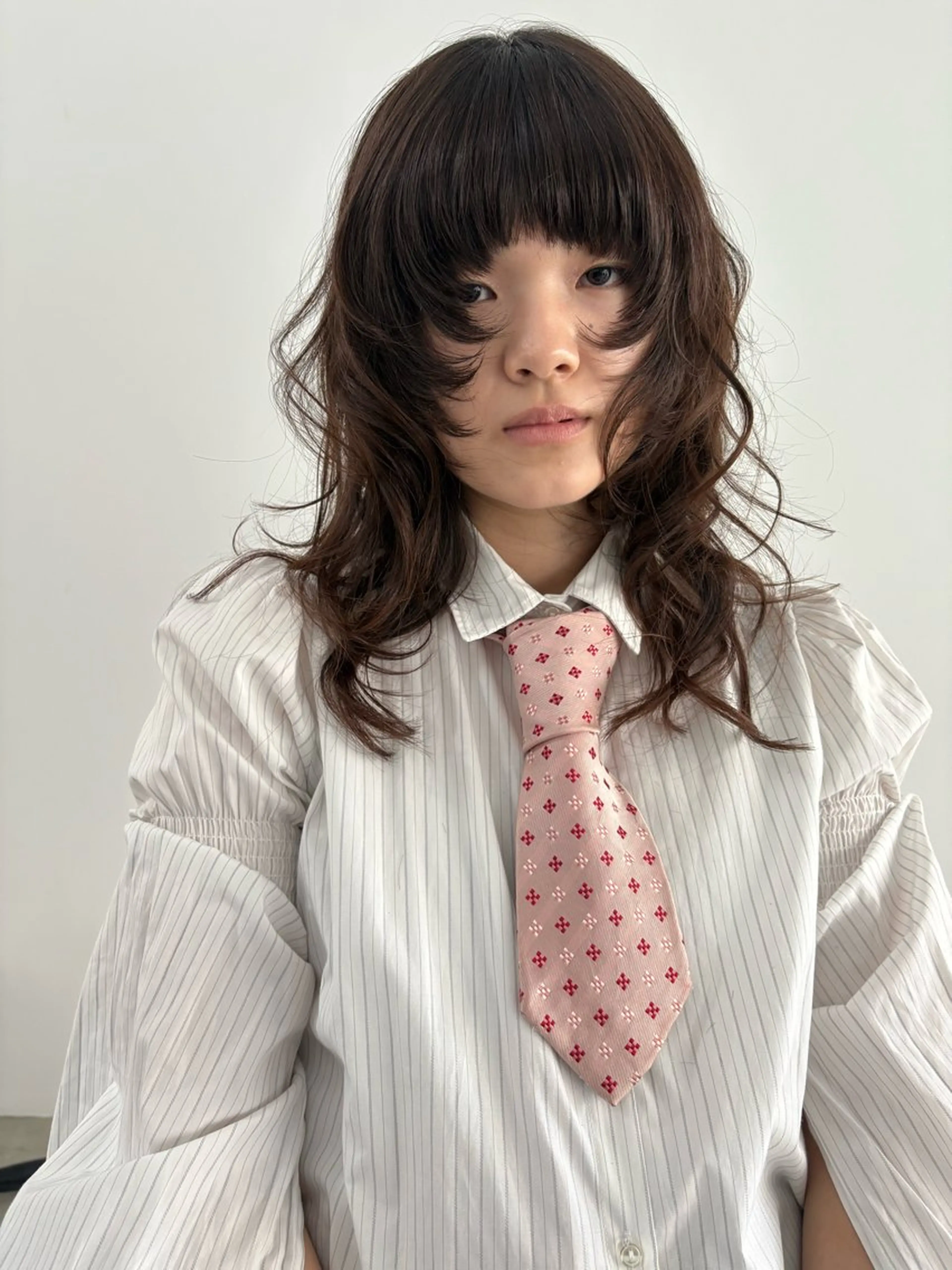 セミロング カット ヘアカラー ウツワ所属・高円寺/loca/ 田中南帆のヘアスタイル