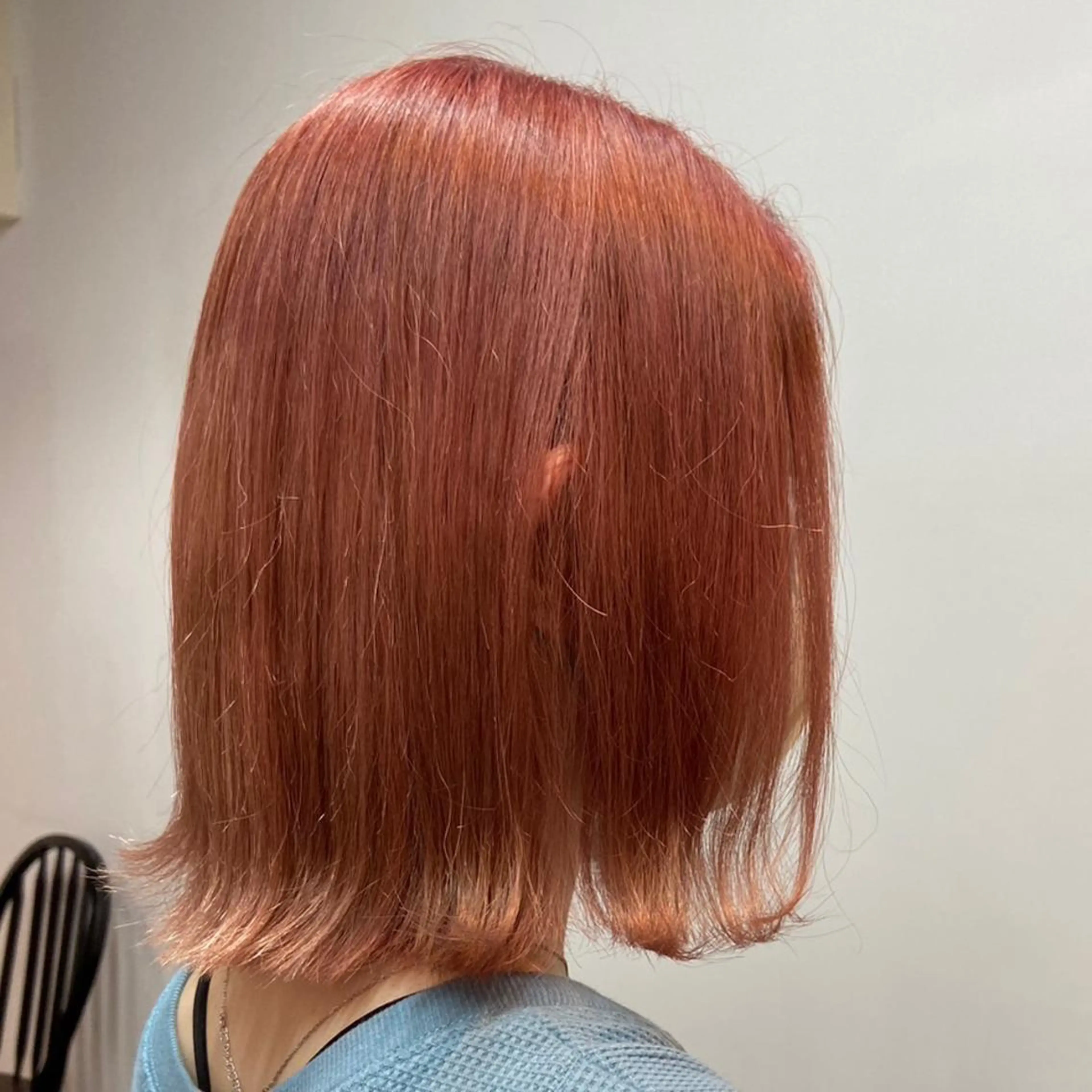 ミディアム カラー ピンクカラー 外ハネヘア 安岡美咲✂︎ 艶カラー/髪質改善のヘアスタイル