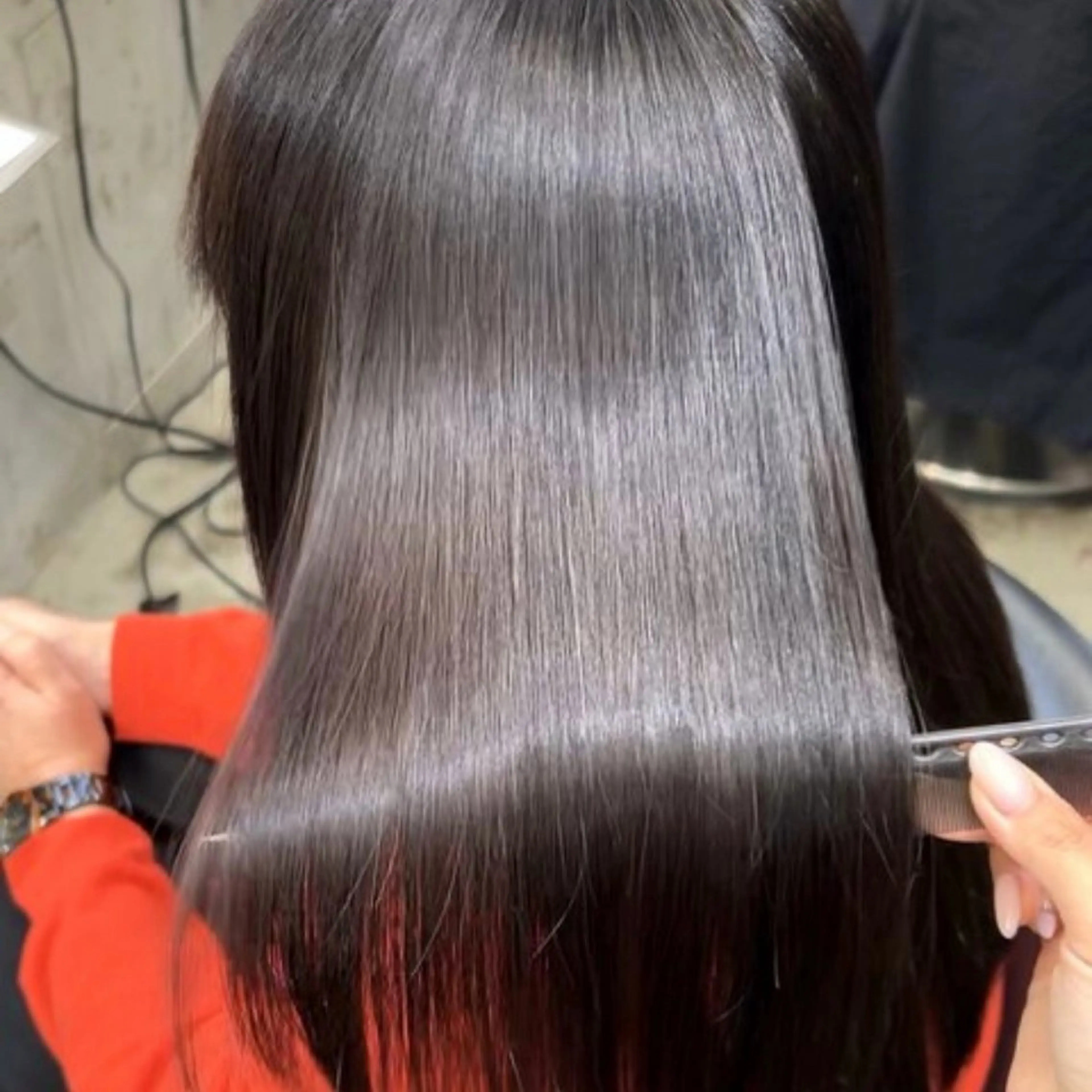 ロング 髪質改善 縮毛矯正 カット ヘアカラー 縮毛矯正 トリートメント ボブ/くびれボブ/ 髪質改善/Ru-kaのヘアスタイル