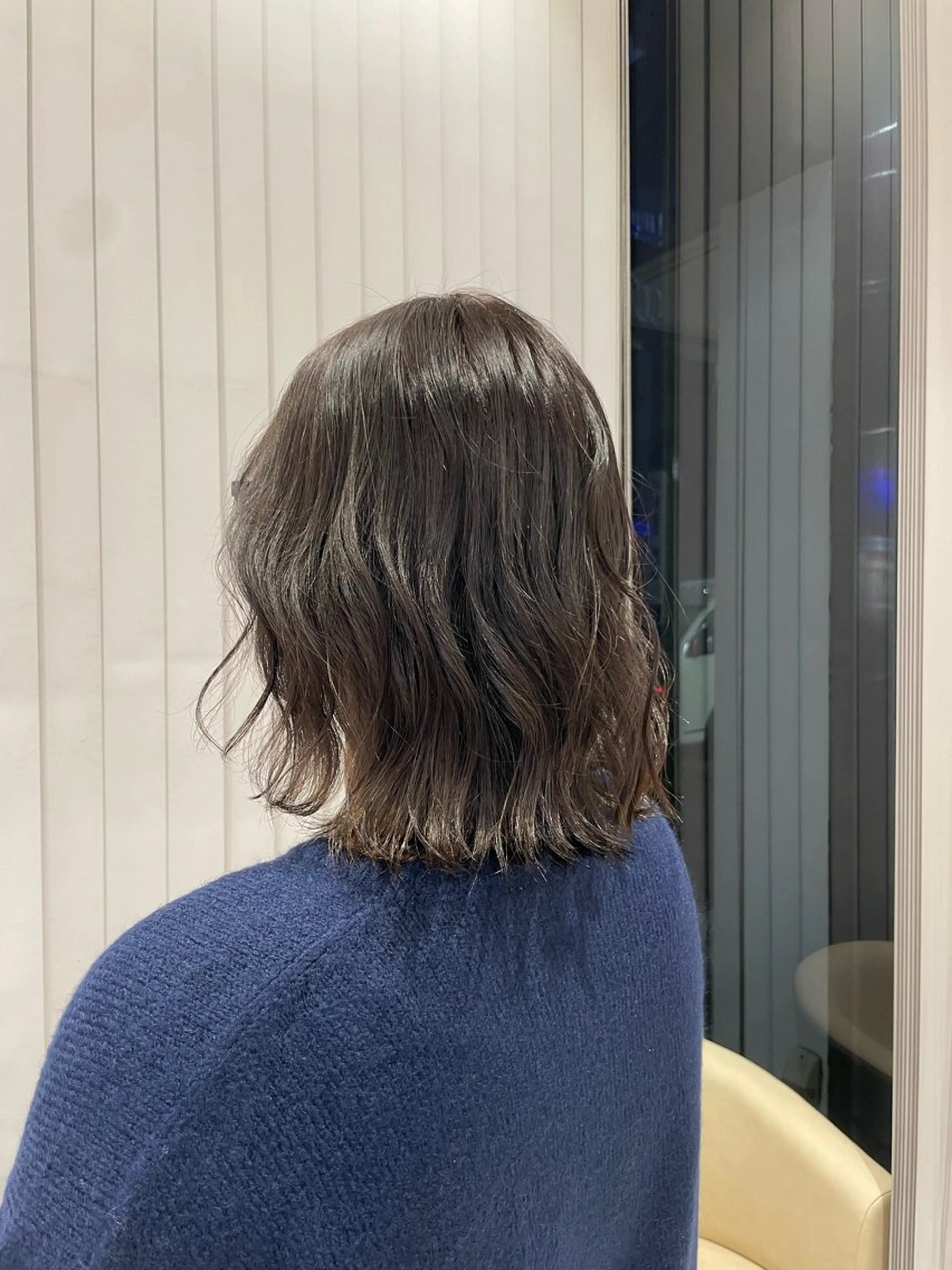 ミディアム カラー ベージュカラー ブラウンカラー ブラウンベージュ クロスパーマ/うる艶 カラー/Kurumiのヘアスタイル
