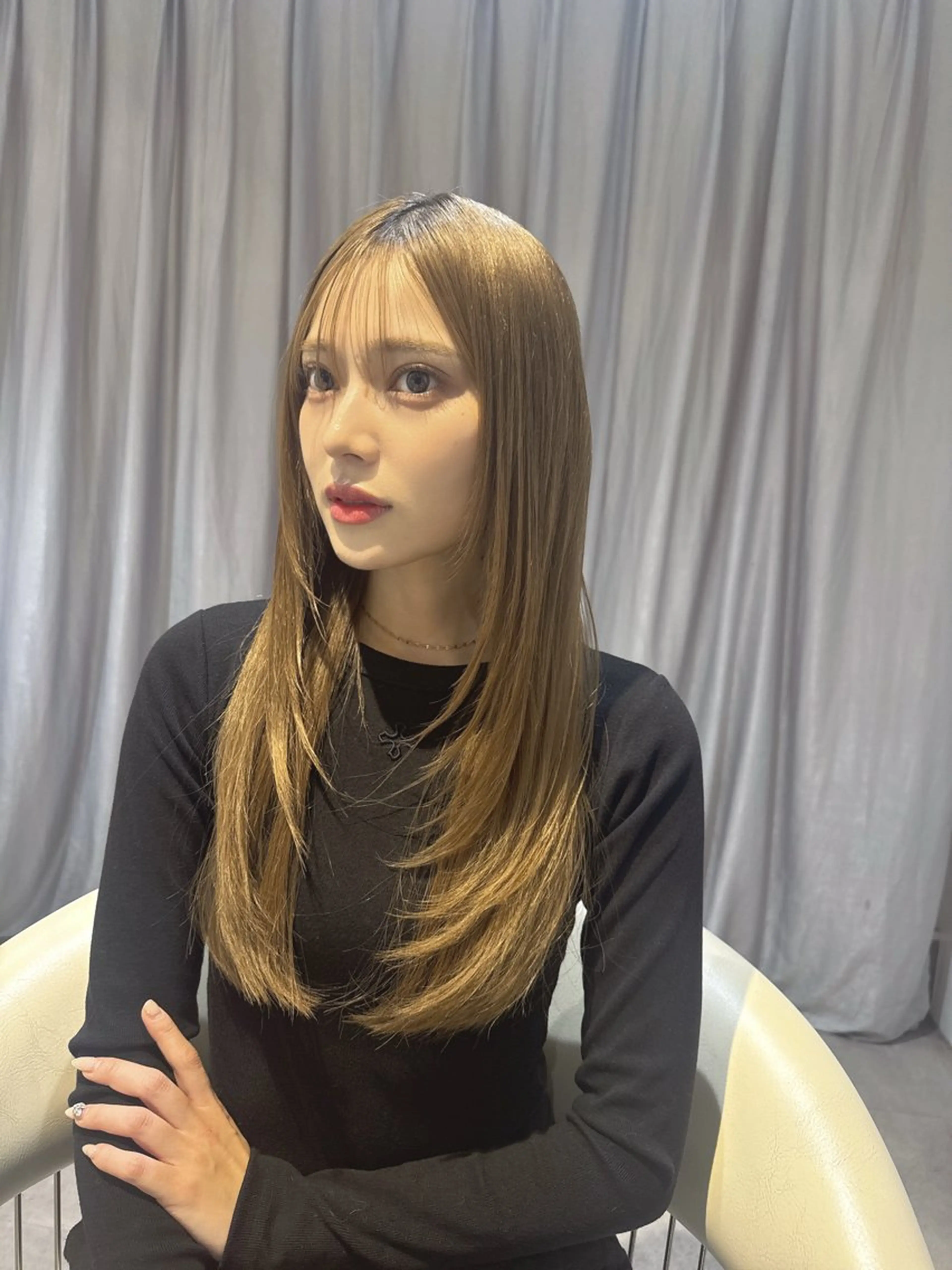ロング カラー ベージュカラー 透明感カラー 顔まわりレイヤー レイヤーカット 小顔カット カット ヘアカラー トリートメント 💎透明感カラー特化 💎TAISEIのヘアスタイル