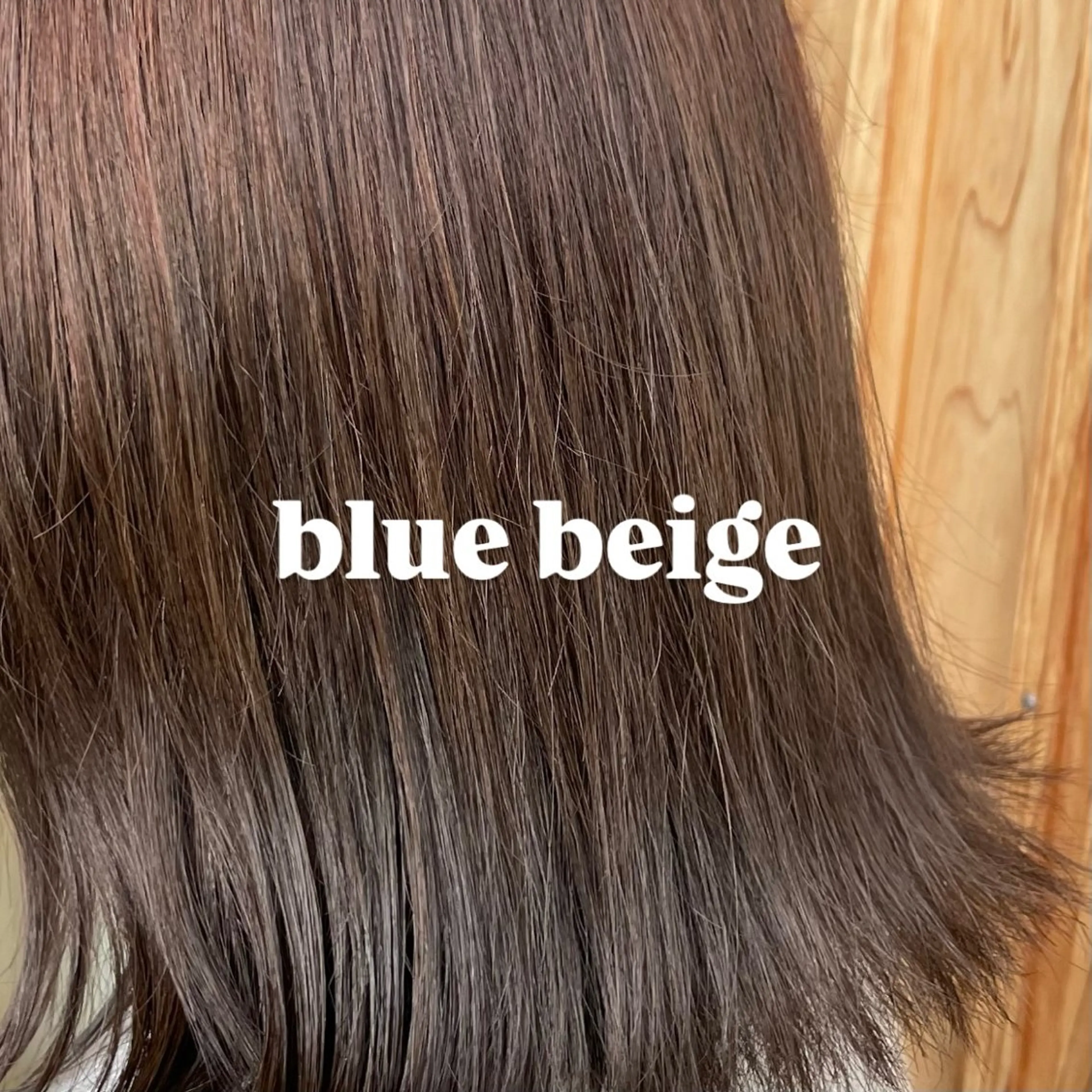ミディアム カラー ベージュカラー ブリーチ ブルーカラー 透明感カラー ブリーチなしカラー ちほ /ボブスタイルのヘアスタイル
