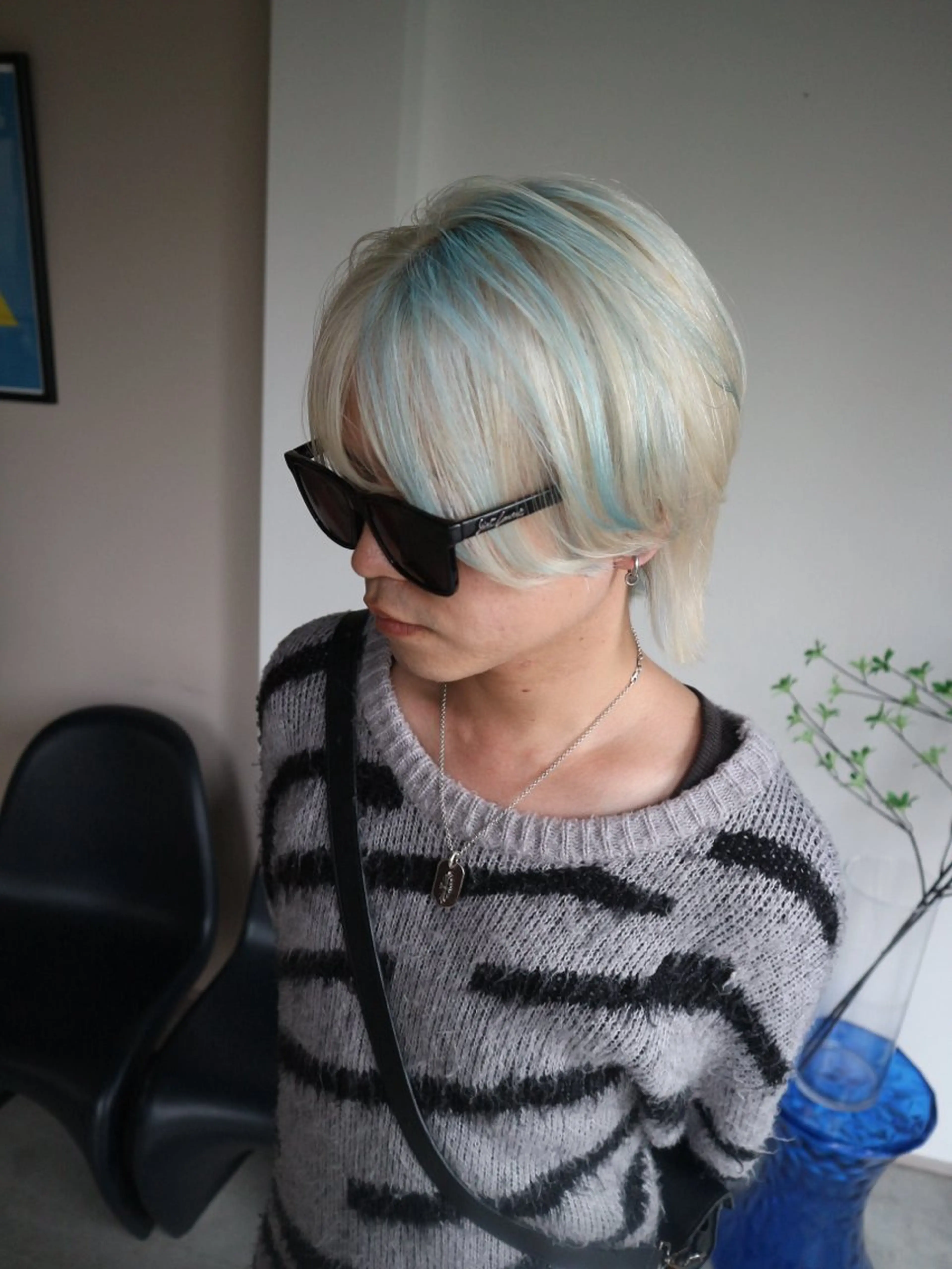 ショート カラー メンズ ヘアカラー ハイトーン/メンズ/ デザイン/梅田/ミユのヘアスタイル