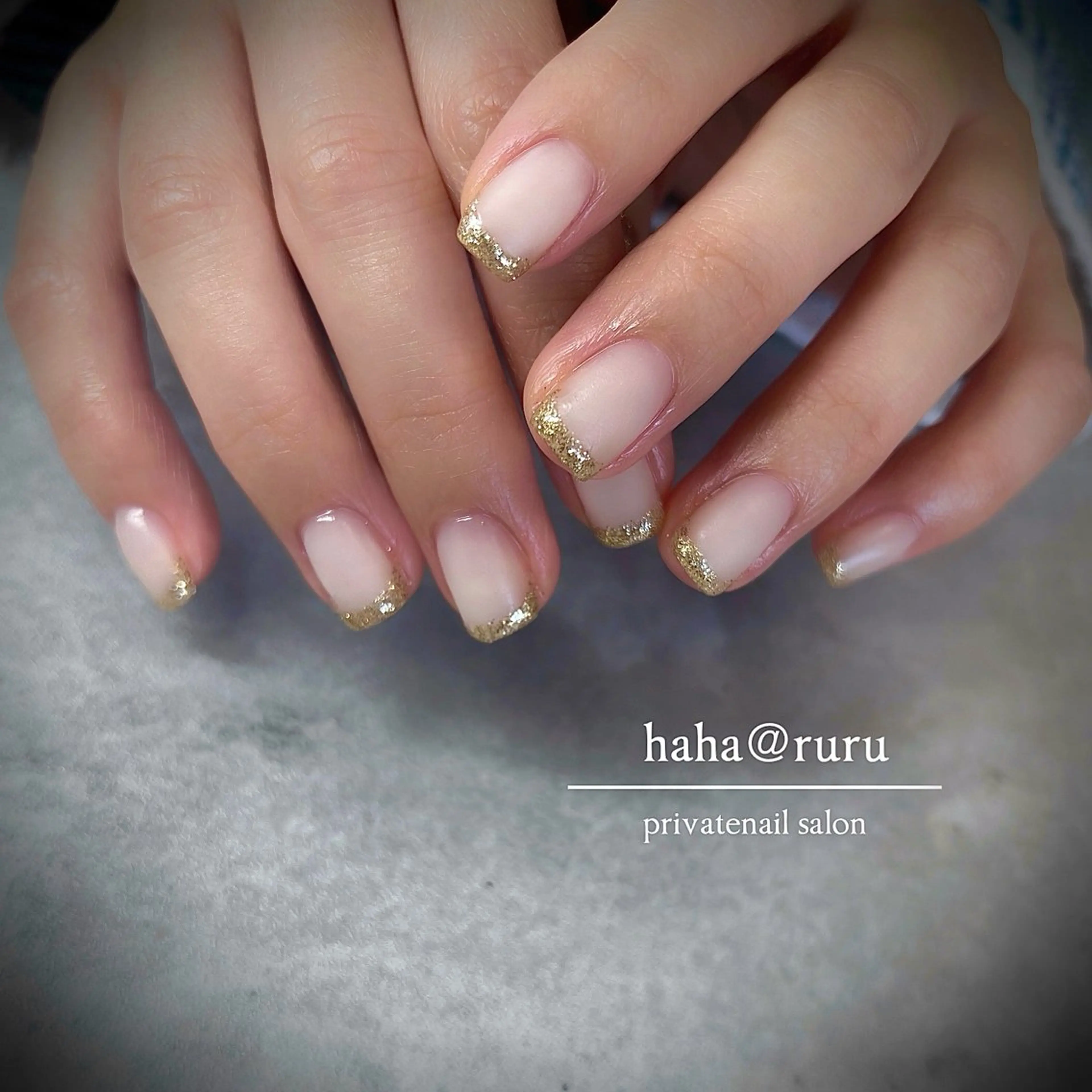 ネイル フレンチネイル ラメ(グリッター) マットネイル ホワイト ハンドネイル haha@ ruruのネイルデザイン