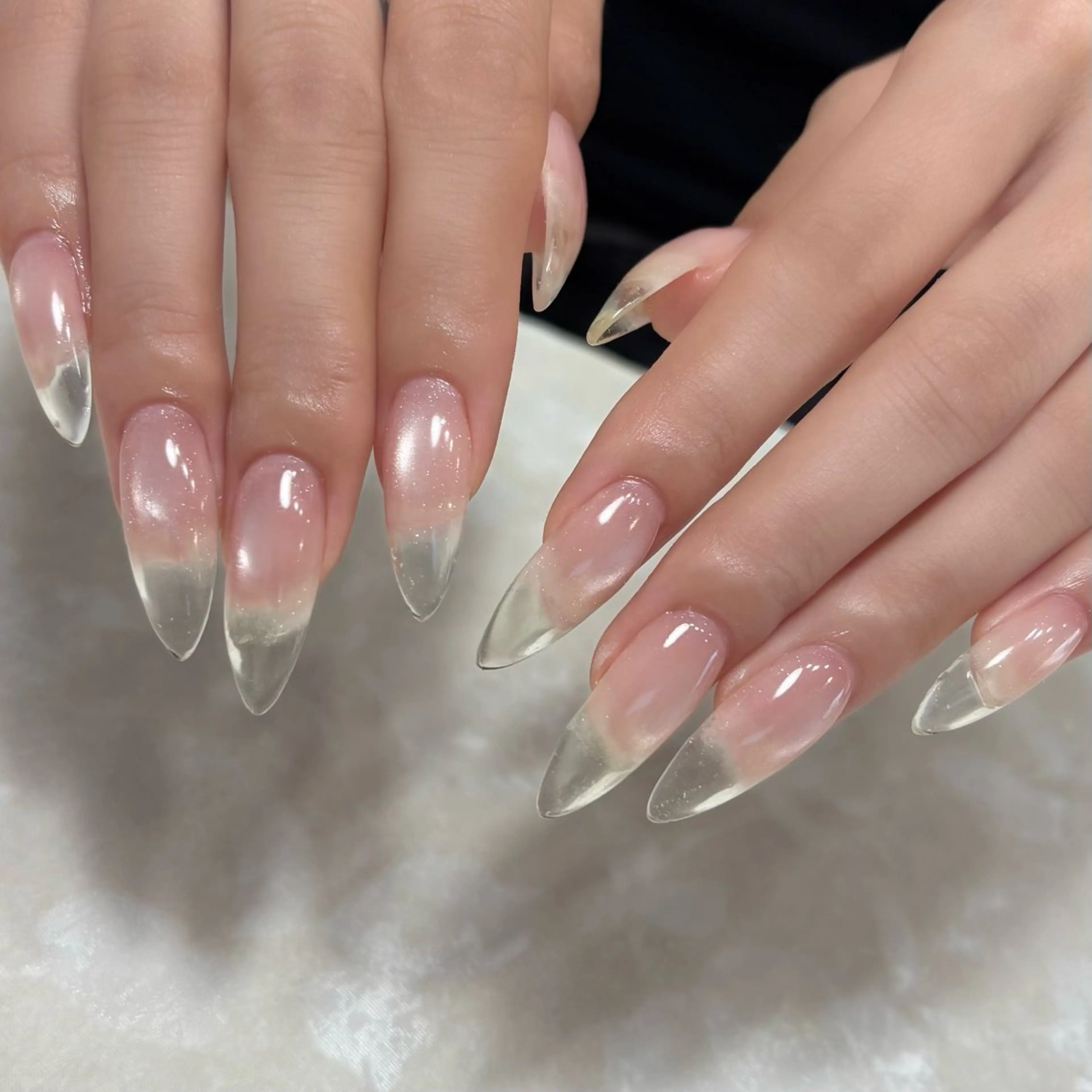 ネイル クリアネイル ハンドネイル flore nailのネイルデザイン