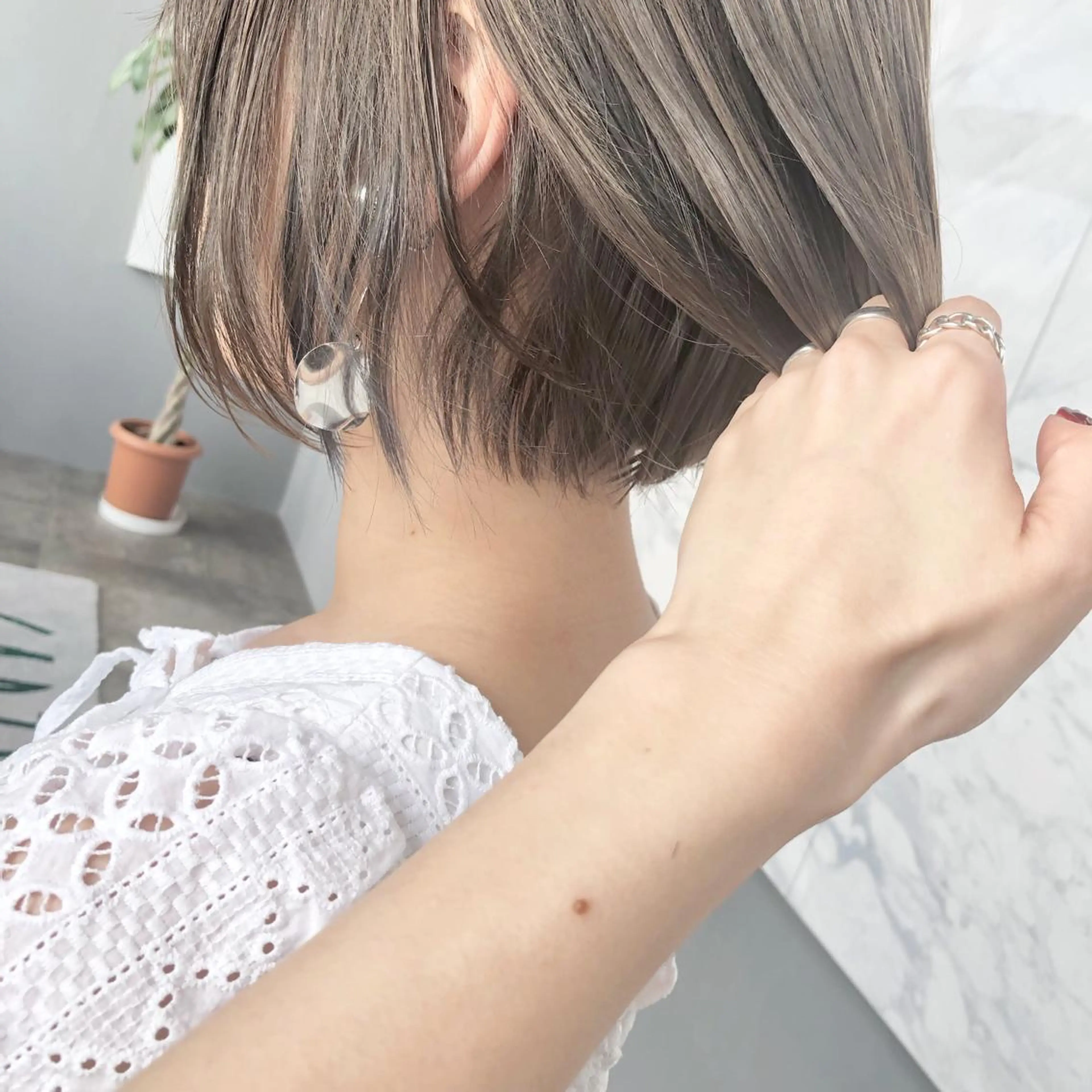 ショート カラー ヘアアレンジ yoshino yukoのマツエク・マツパデザイン