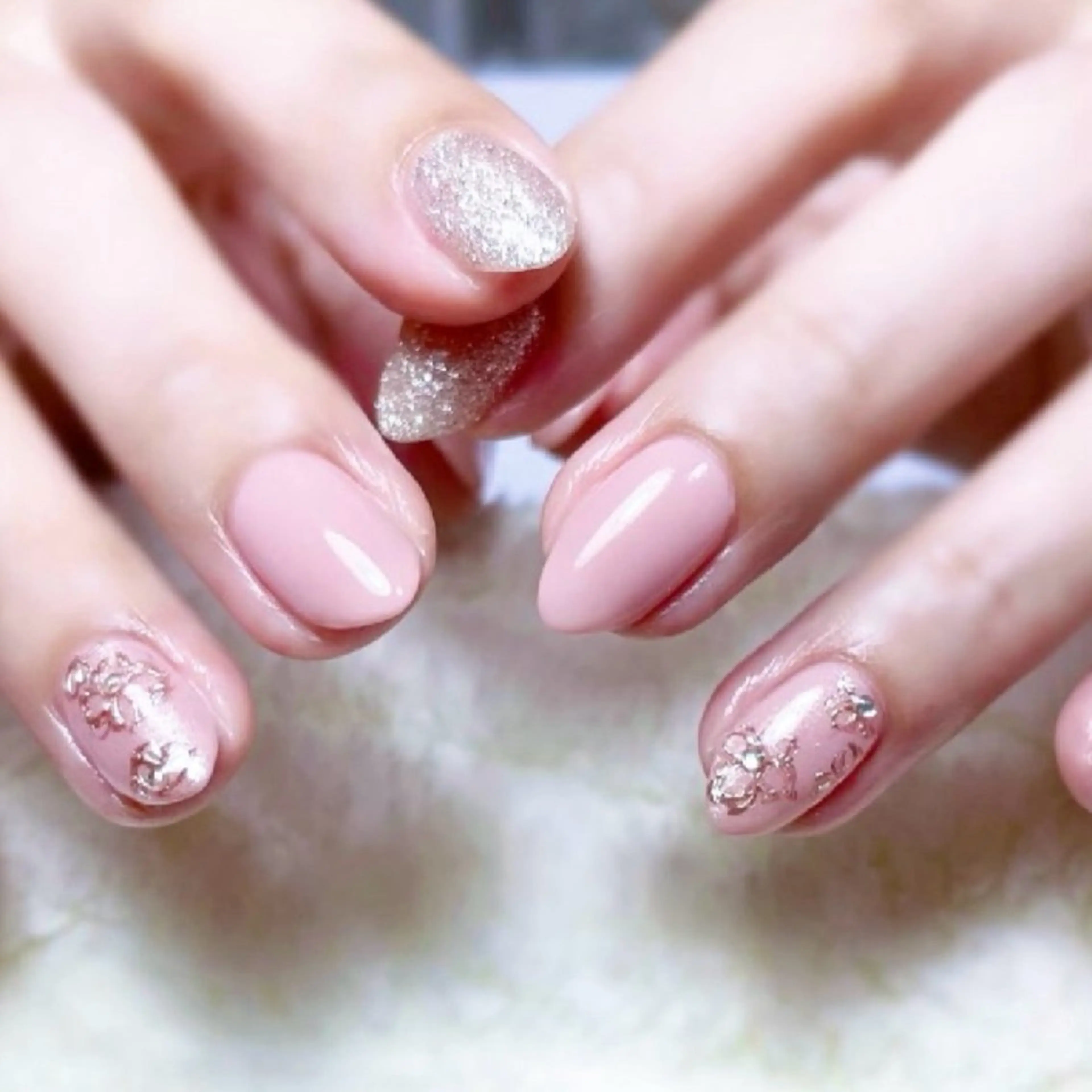 ネイル ピンク ハンドネイル Chicchi 加茂宮駅徒歩3分のネイルデザイン