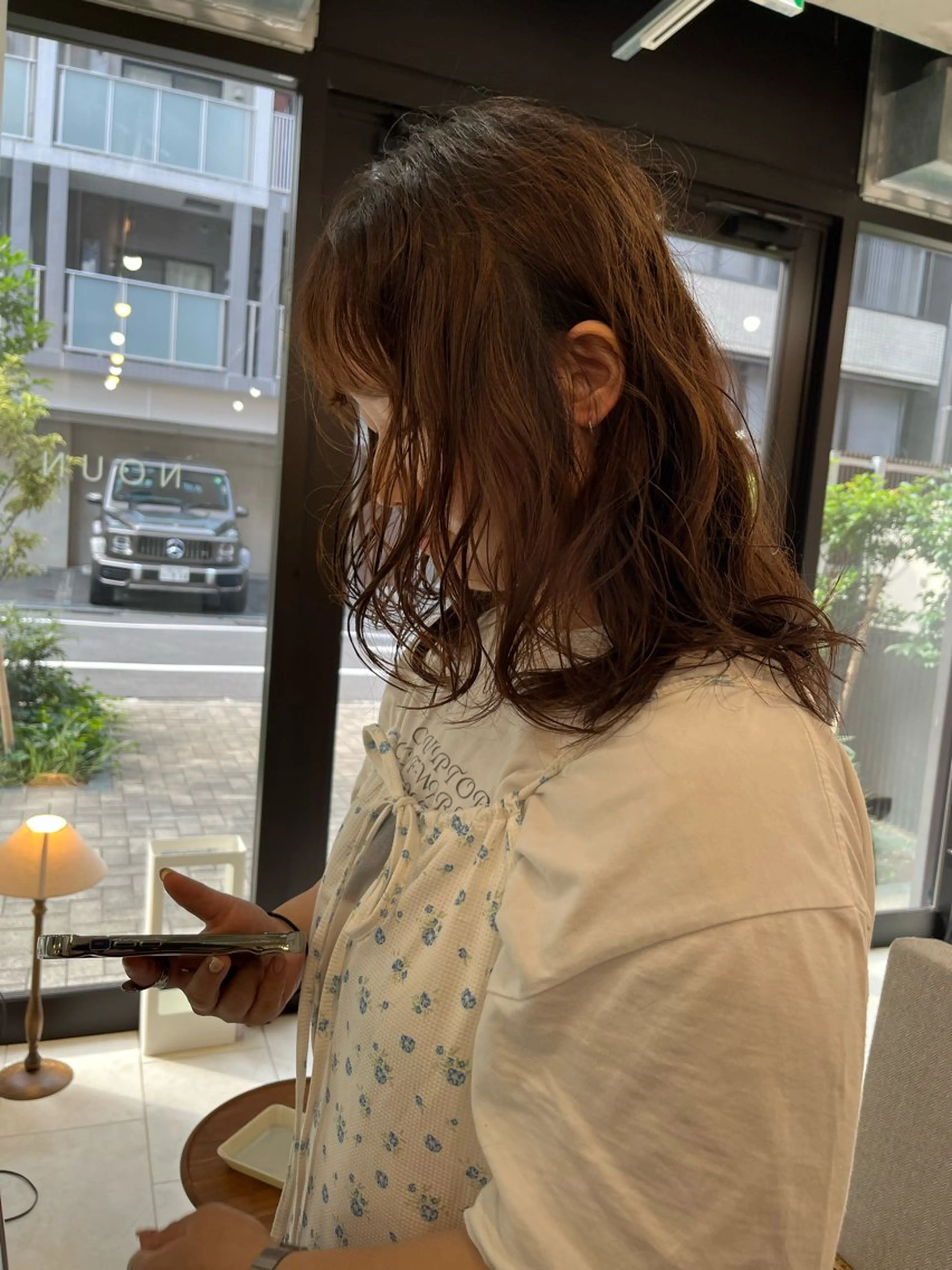 ミディアム パーマ カット パーマ eri kinjoのヘアスタイル