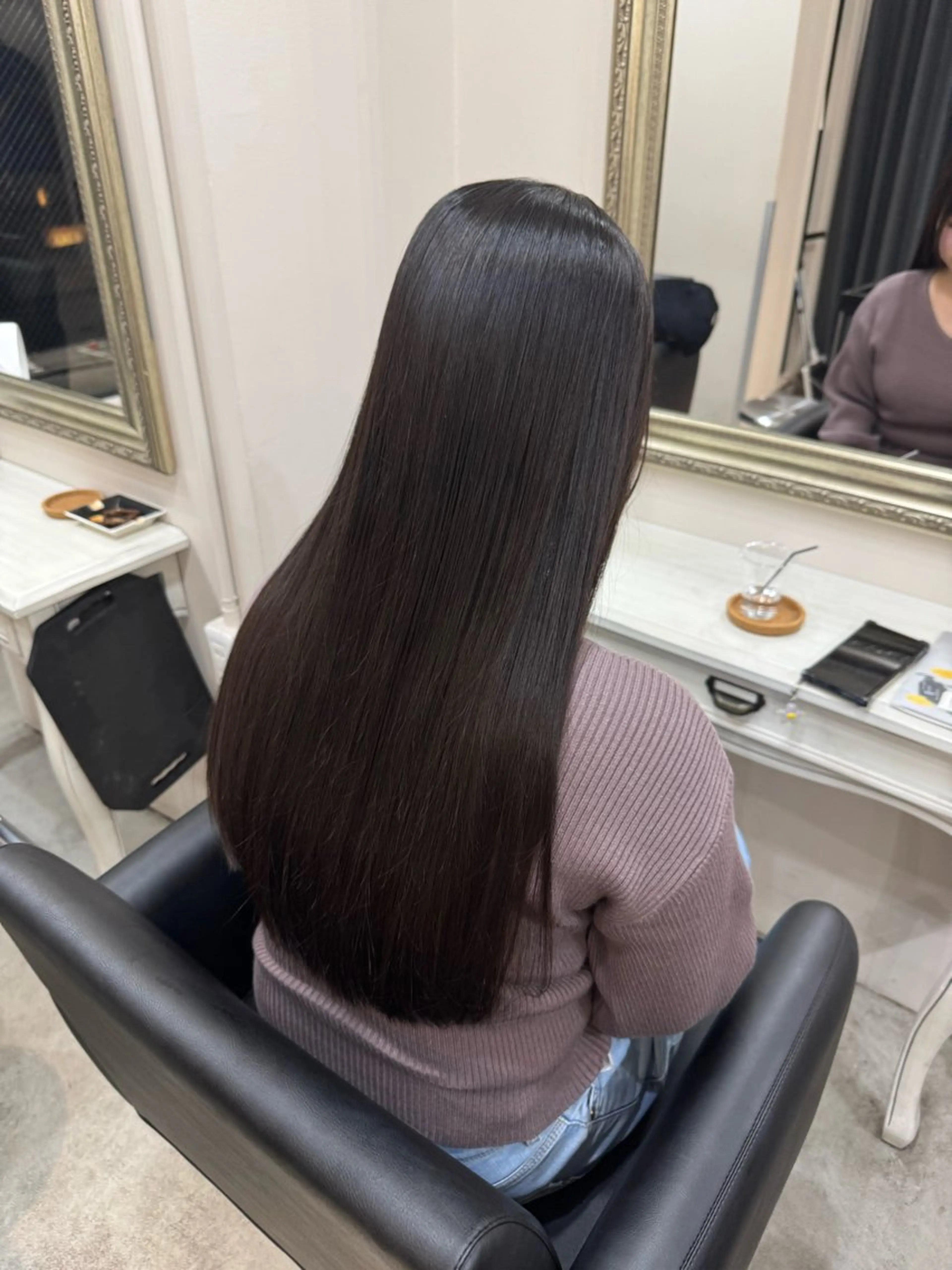 ロング カット 縮毛矯正 トリートメント reira/堀江/ 似合わせカットのヘアスタイル