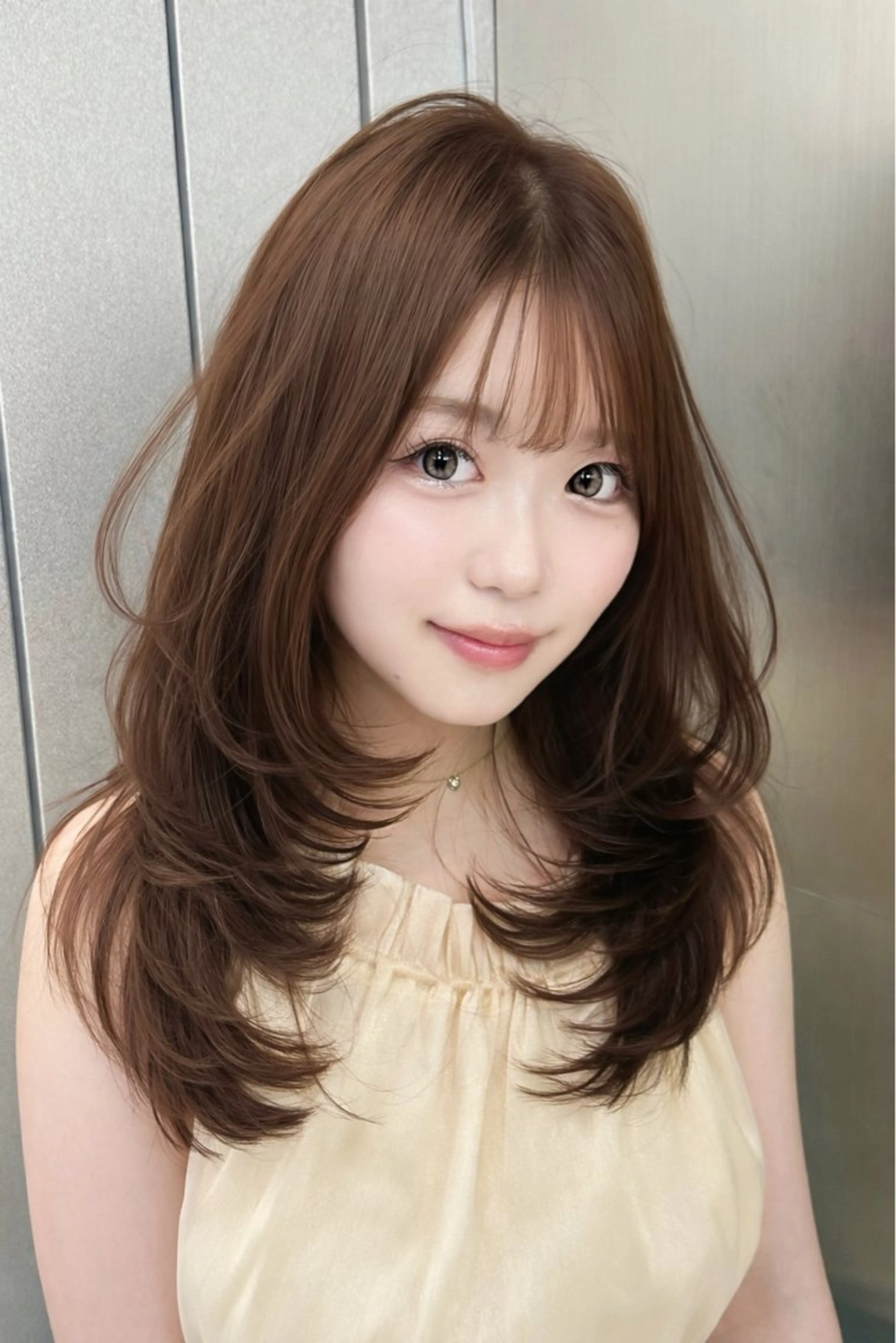 ミディアム ヘアカラー コウスケ/ ハイトーン/韓国ヘアのヘアスタイル