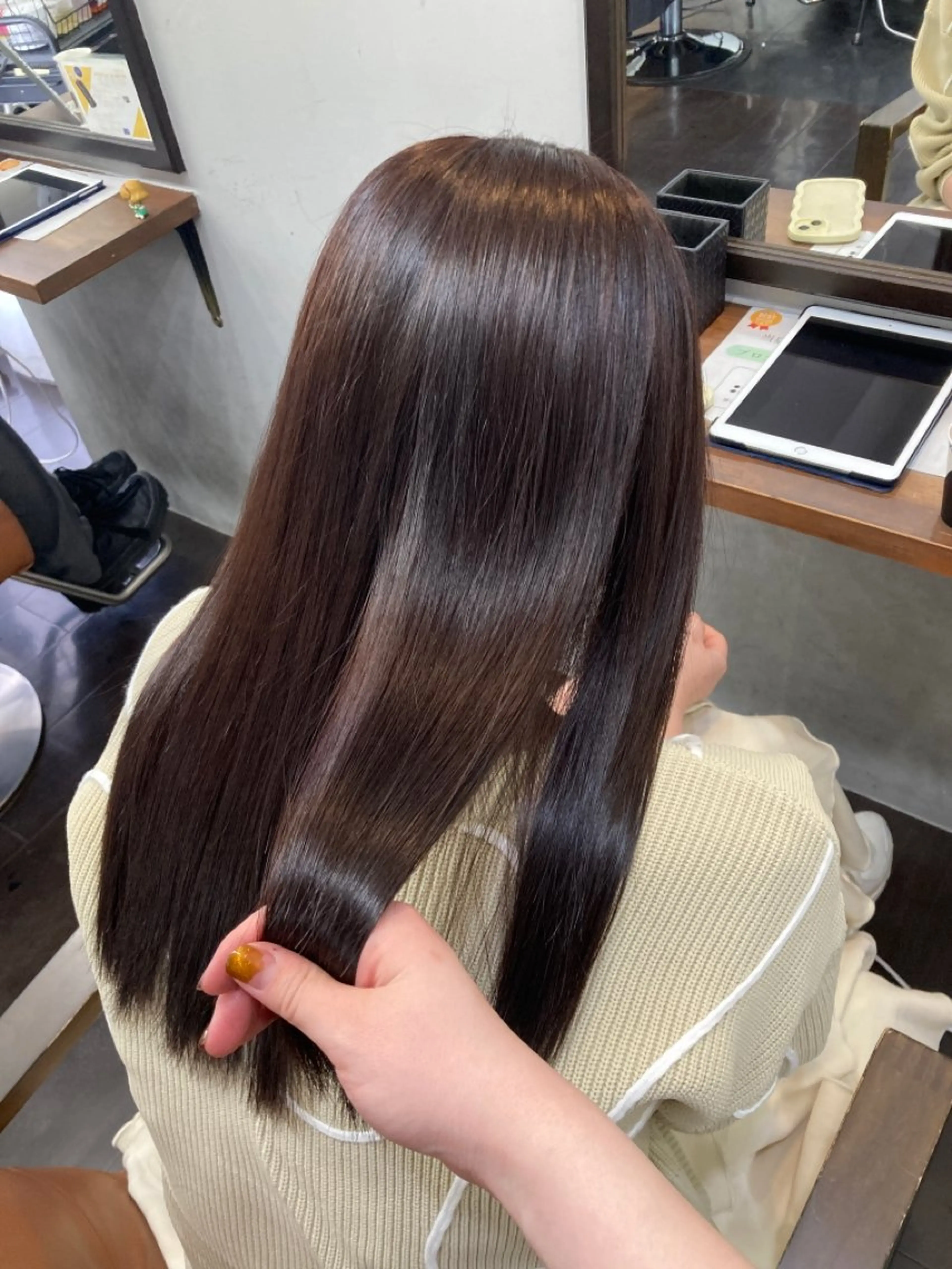 ロング カット ヘアカラー トリートメント 🌸栄/髪質改善 透明感/ムラカミ🌸のヘアスタイル