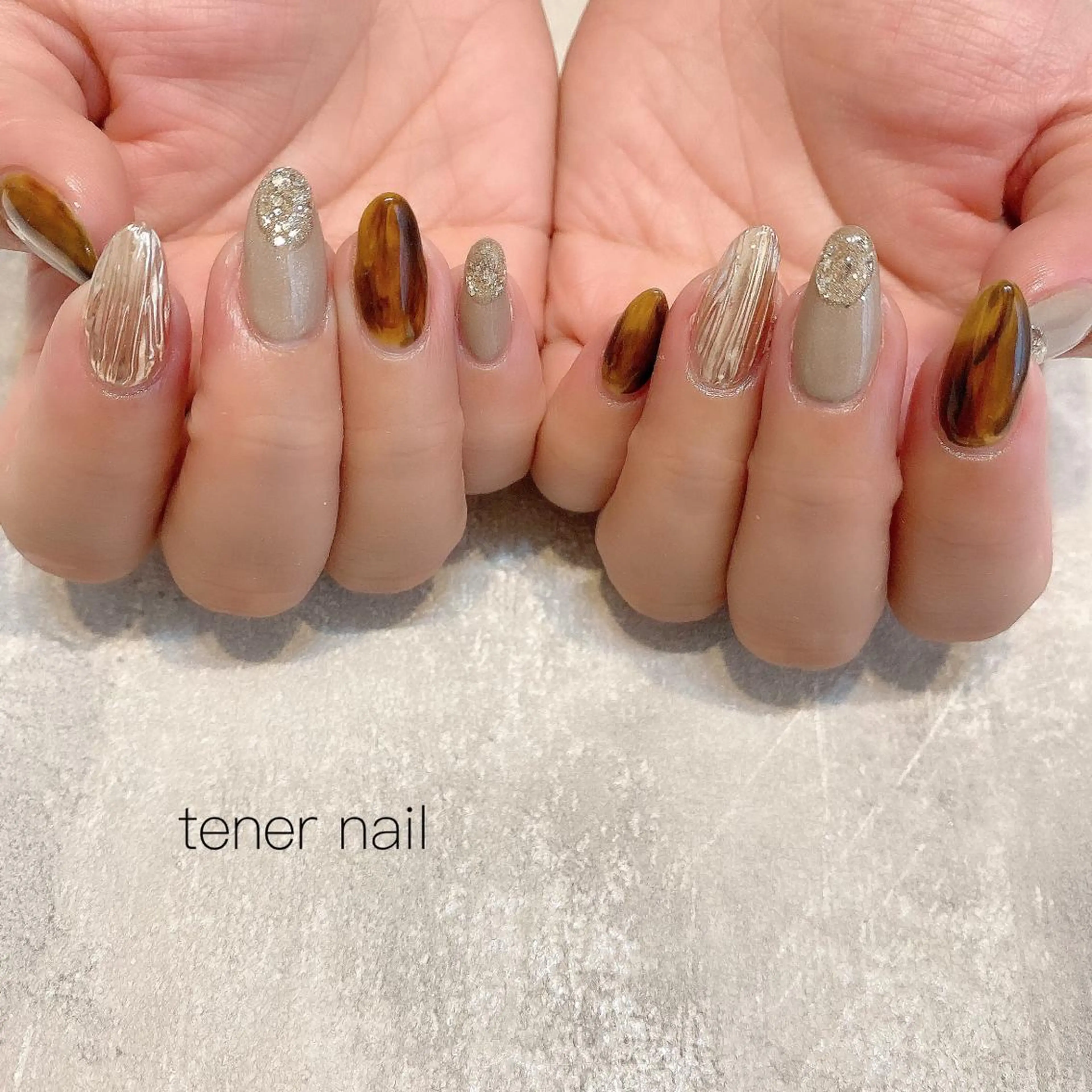 ネイル べっ甲ネイル テネルネイル tener nailのネイルデザイン
