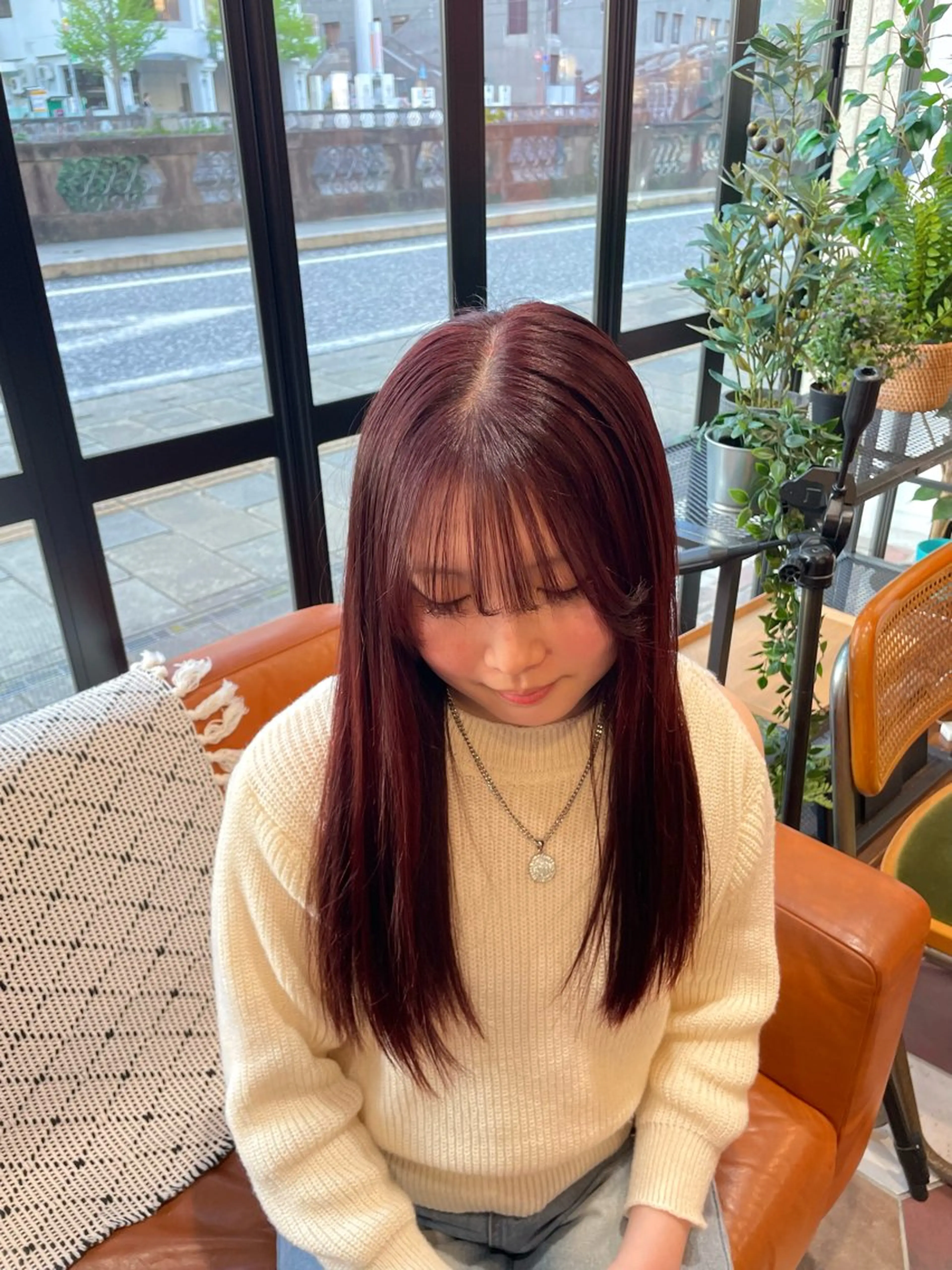 ロング カラー 上島 未緒のヘアスタイル