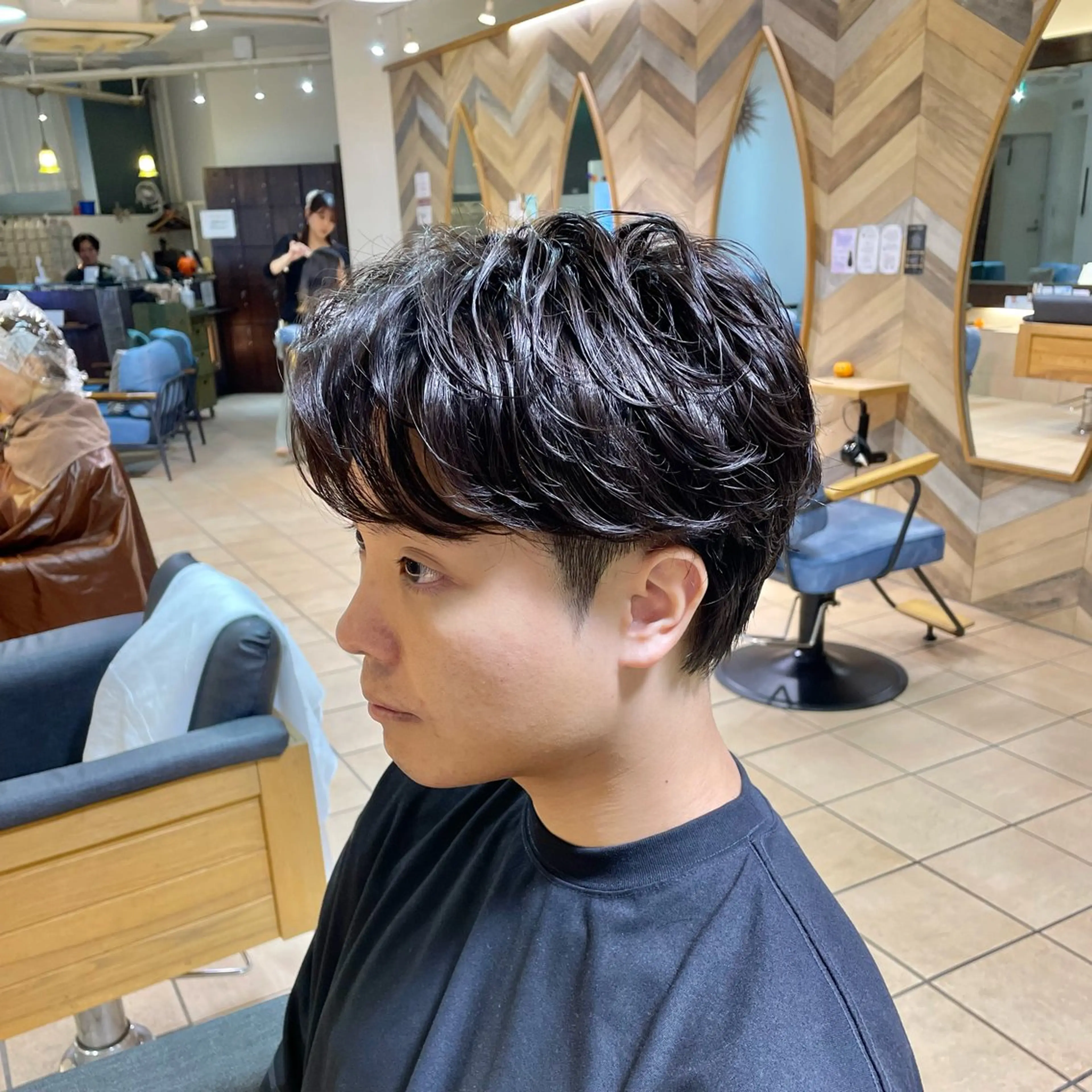 ショート パーマ メンズ フェザーパーマ メンズパーマ カット パーマ すげさやか ✨メンズカットパーマのヘアスタイル