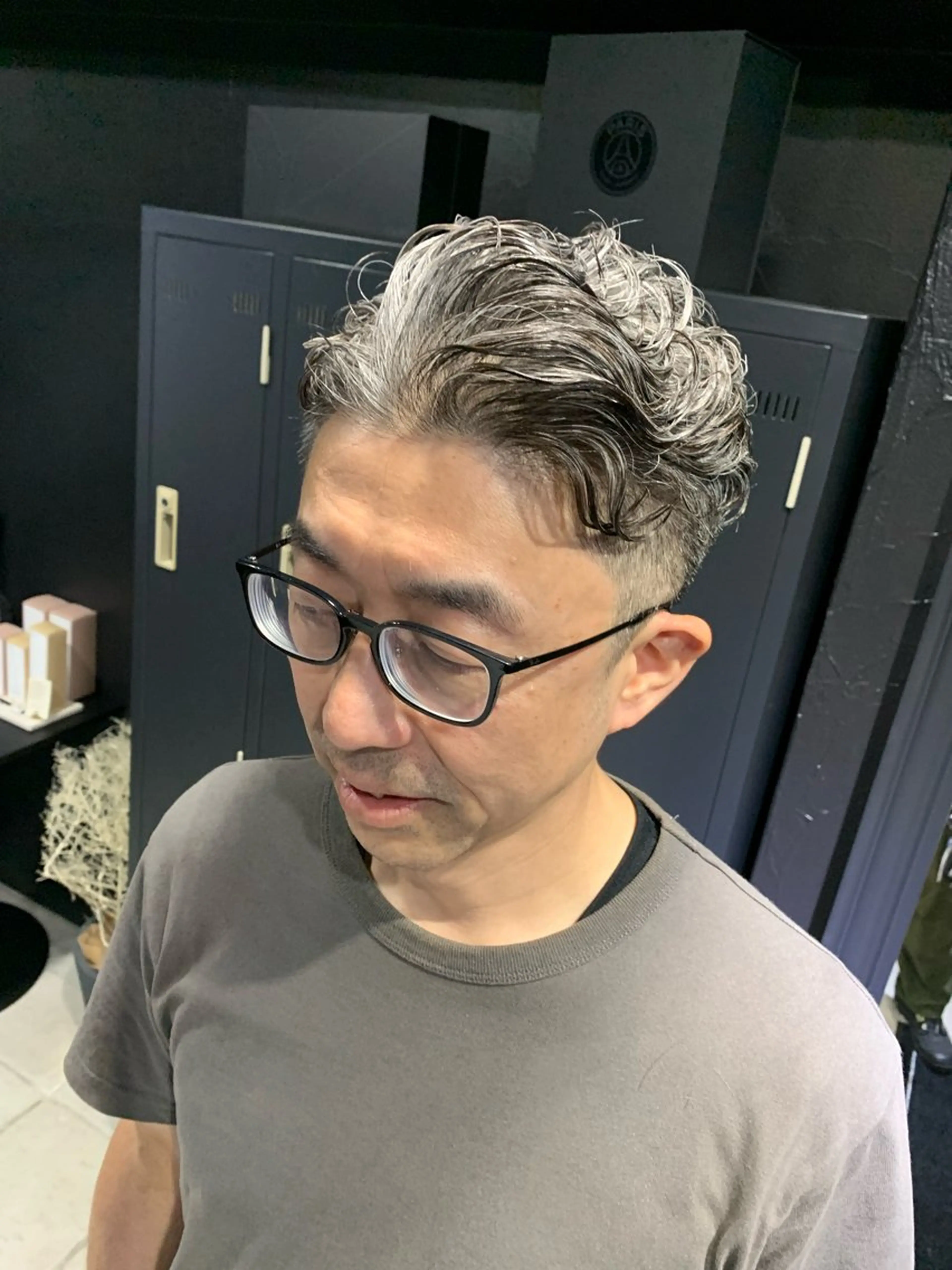 ショート メンズ メンズパーマ カット パーマ ヘアセット メンズパーマ/難波/ 心斎橋　室園亮佑のヘアスタイル