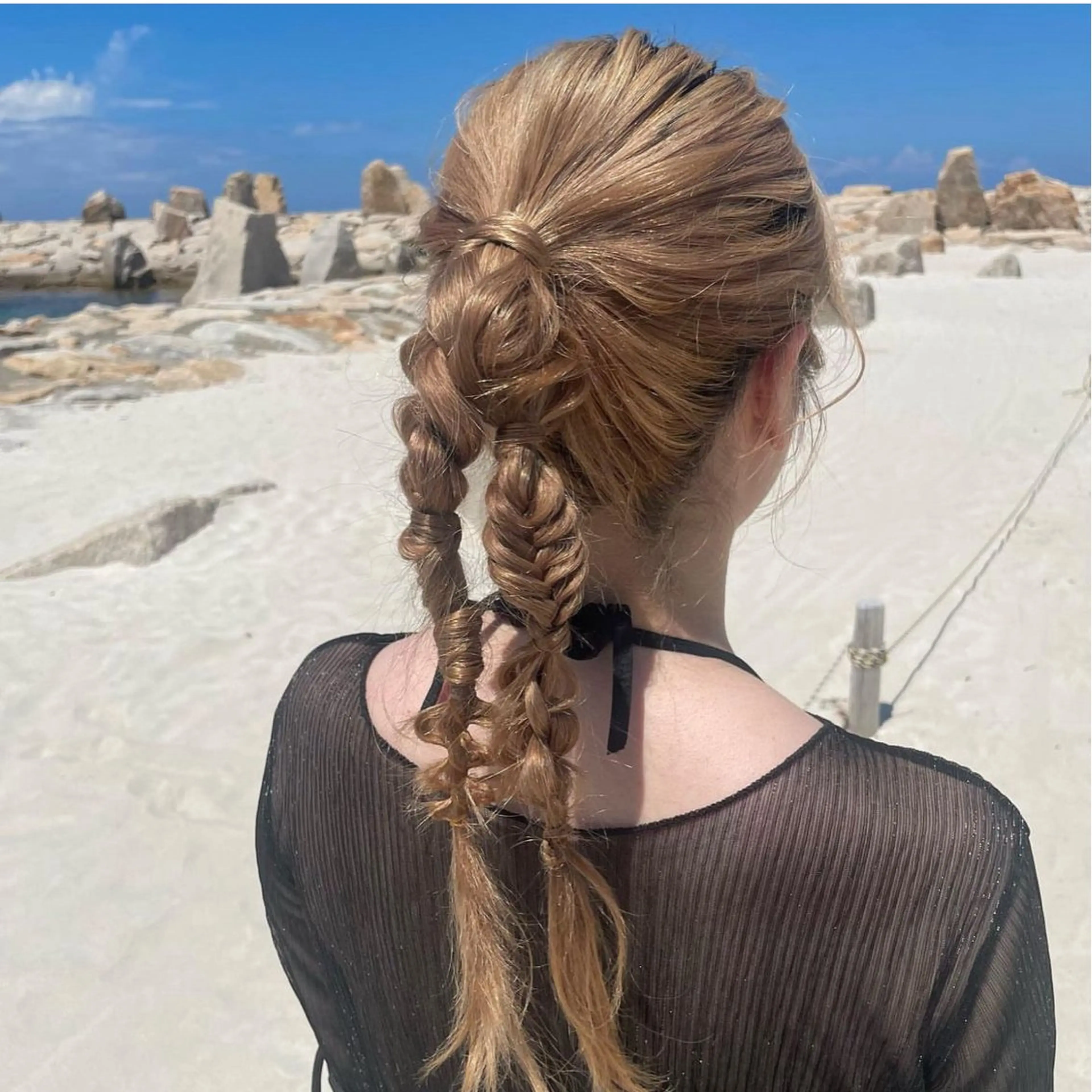 ロング カラー ベージュカラー ボブレイヤー/ ブリーチ/miyuuのヘアスタイル