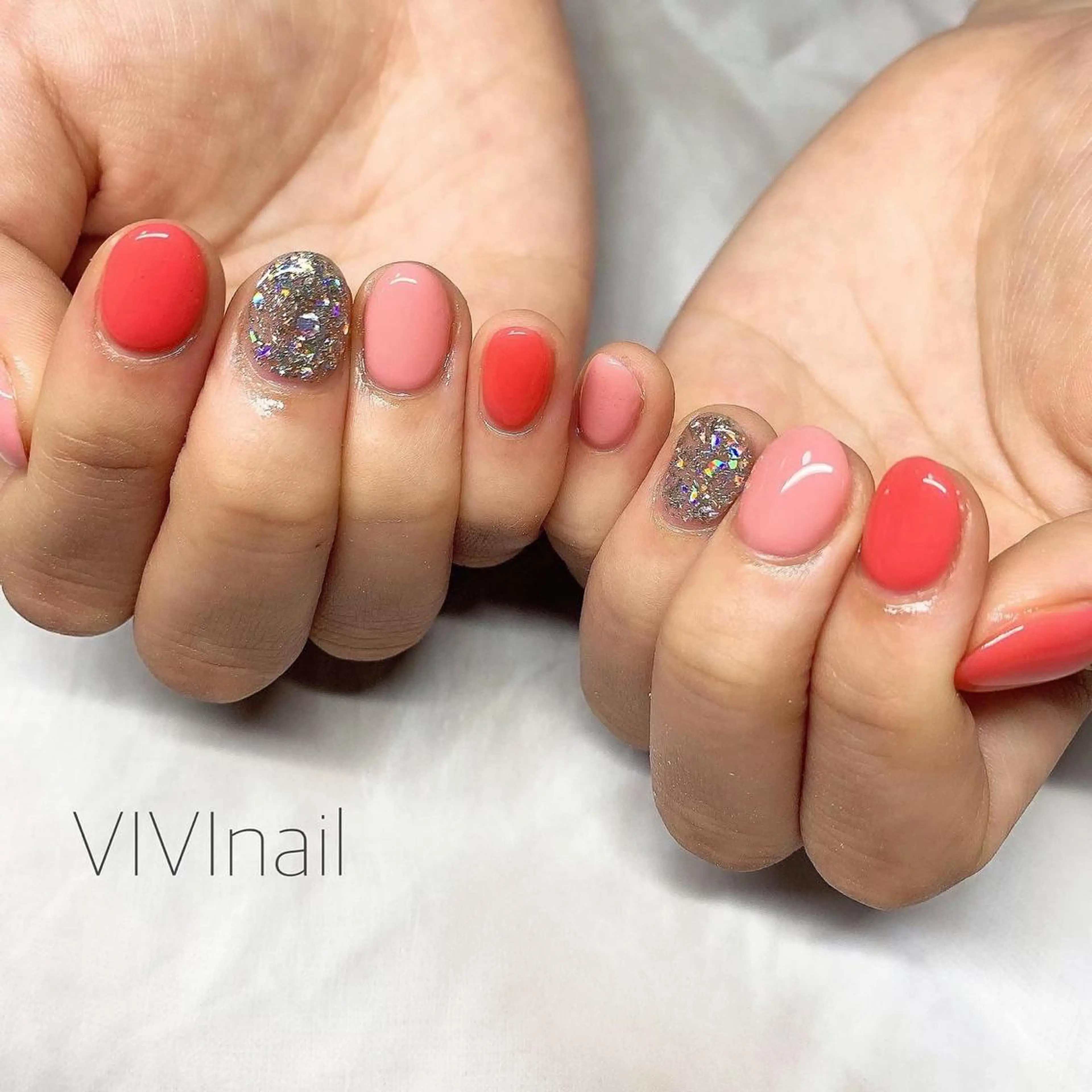 ネイル ワンカラーネイル ショートネイル ハンドネイル vivi nailのネイルデザイン