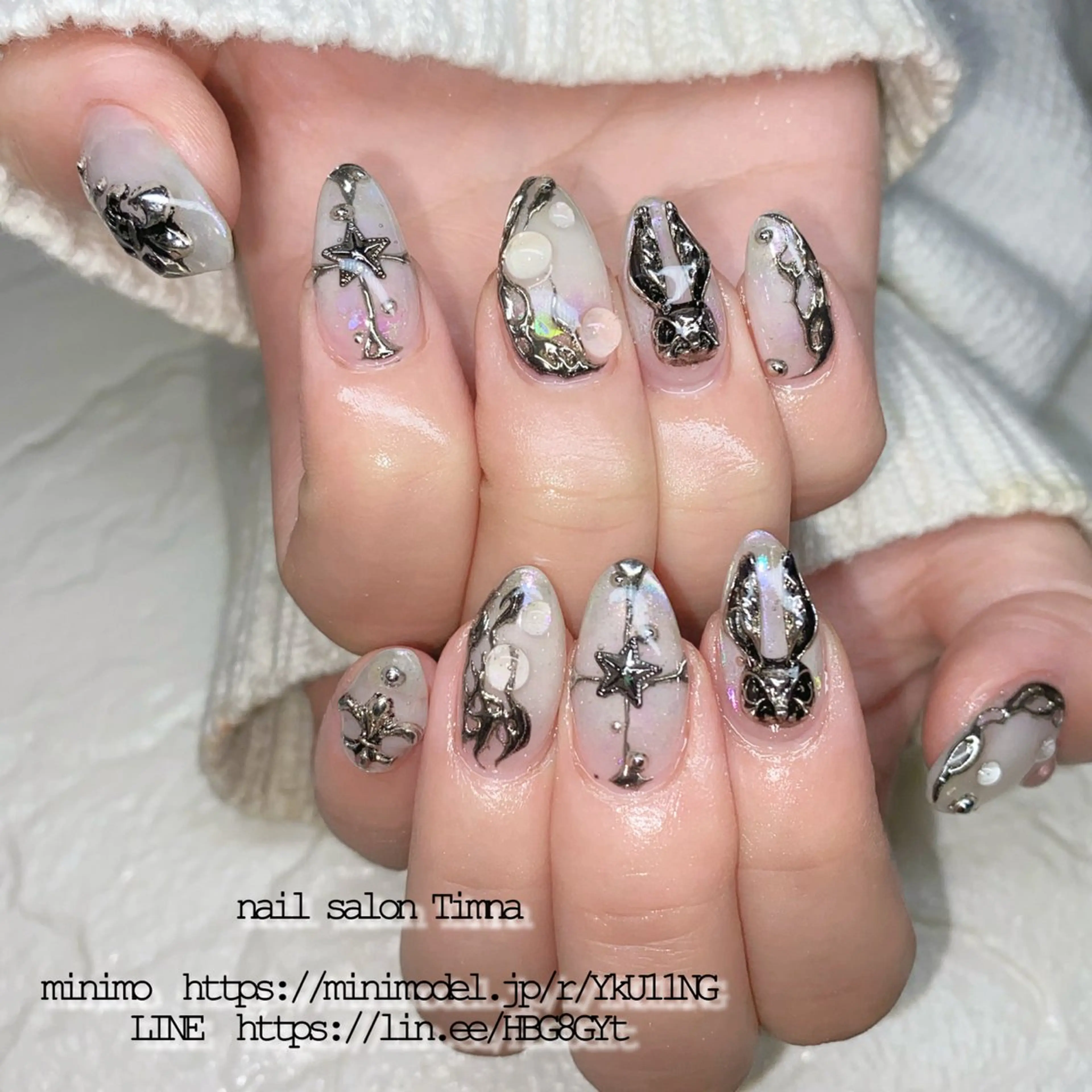 ミディアム ハンドネイル NAILSALON 🍔Timna🍟のネイルデザイン