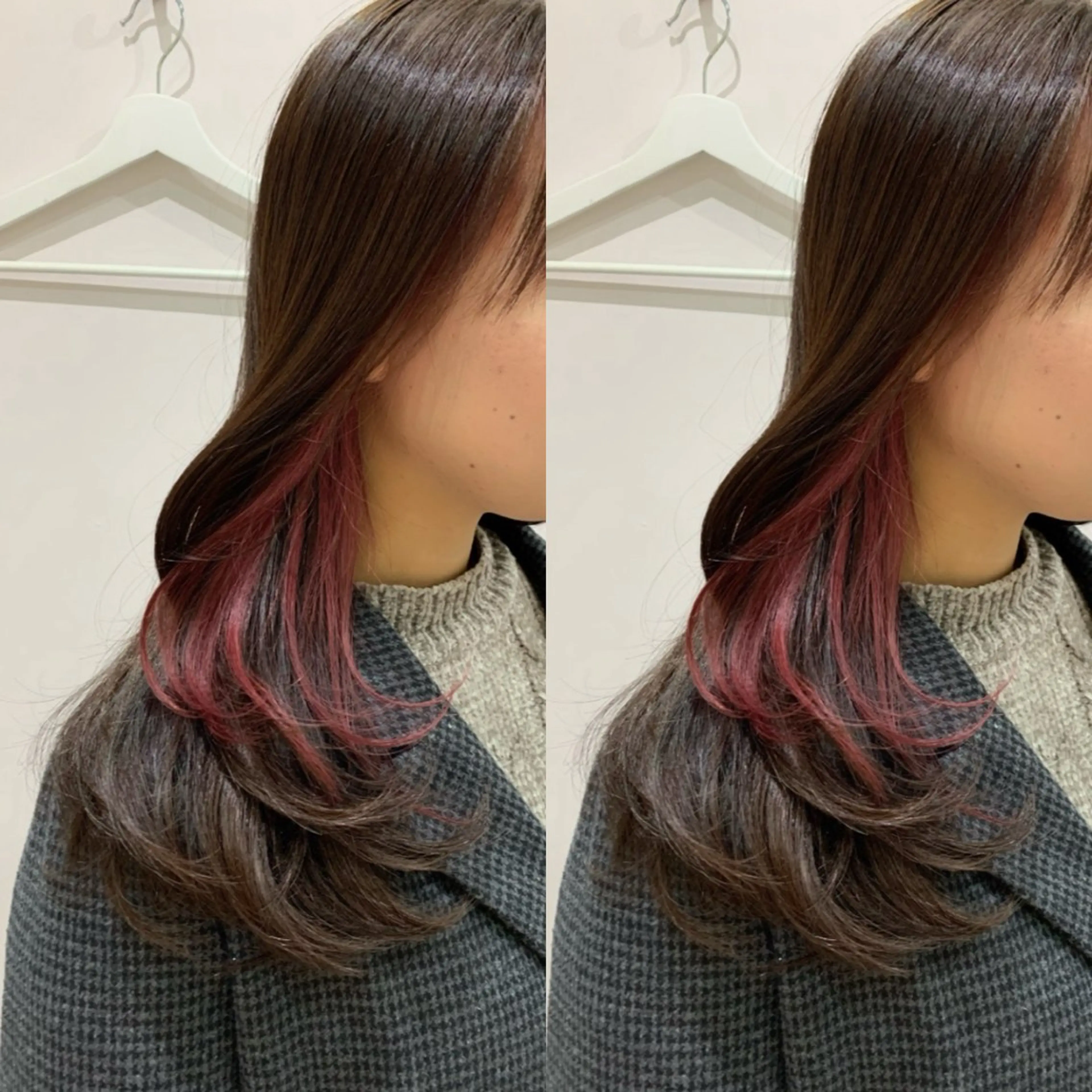 セミロング カラー ヘアアレンジ カット ヘアカラー kei/透明感カラー /ベージュ/インナーのヘアスタイル