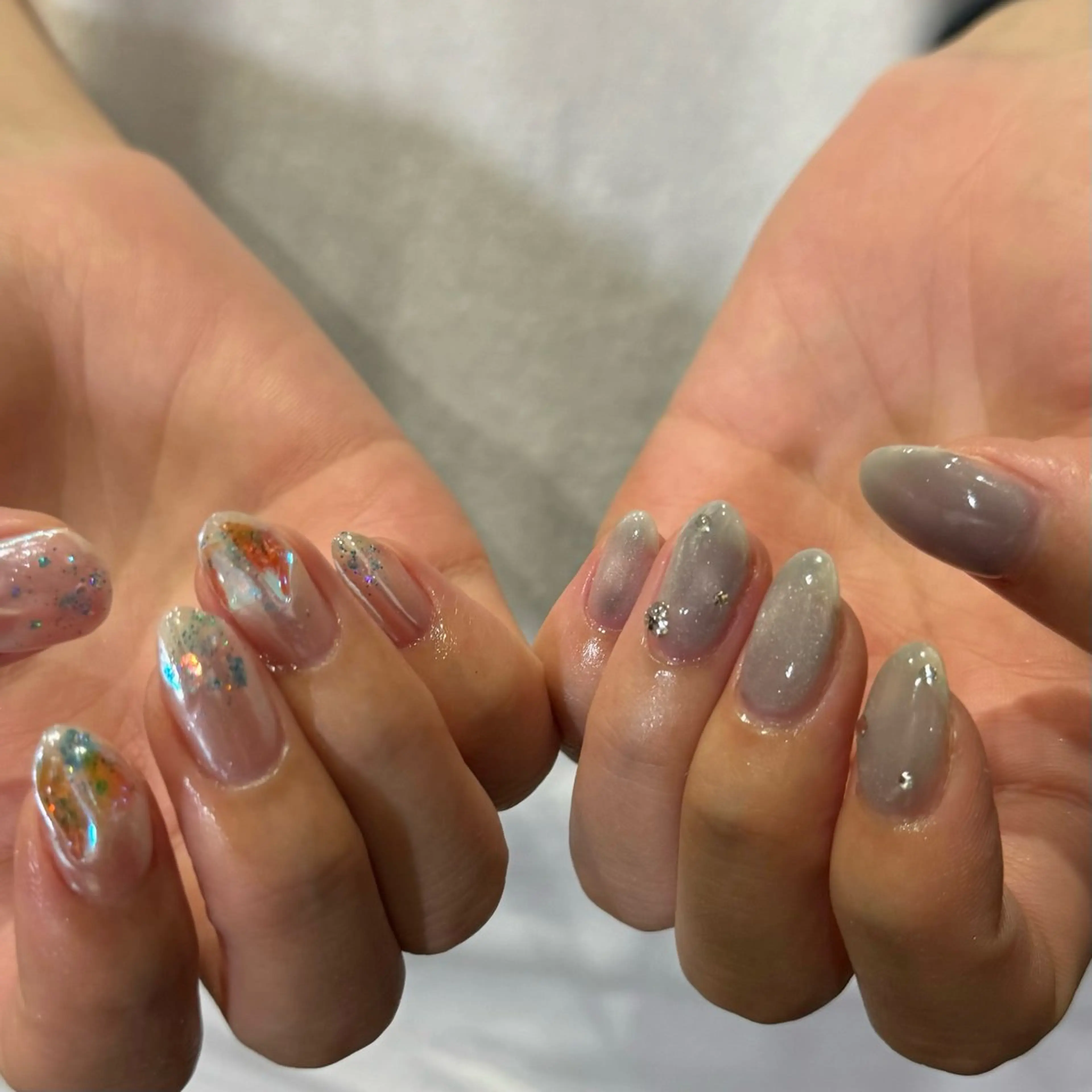 ネイル 氷ネイル・うるうるネイル ハンドネイル Tigris.所属・Tigris. sadamotoのネイルデザイン