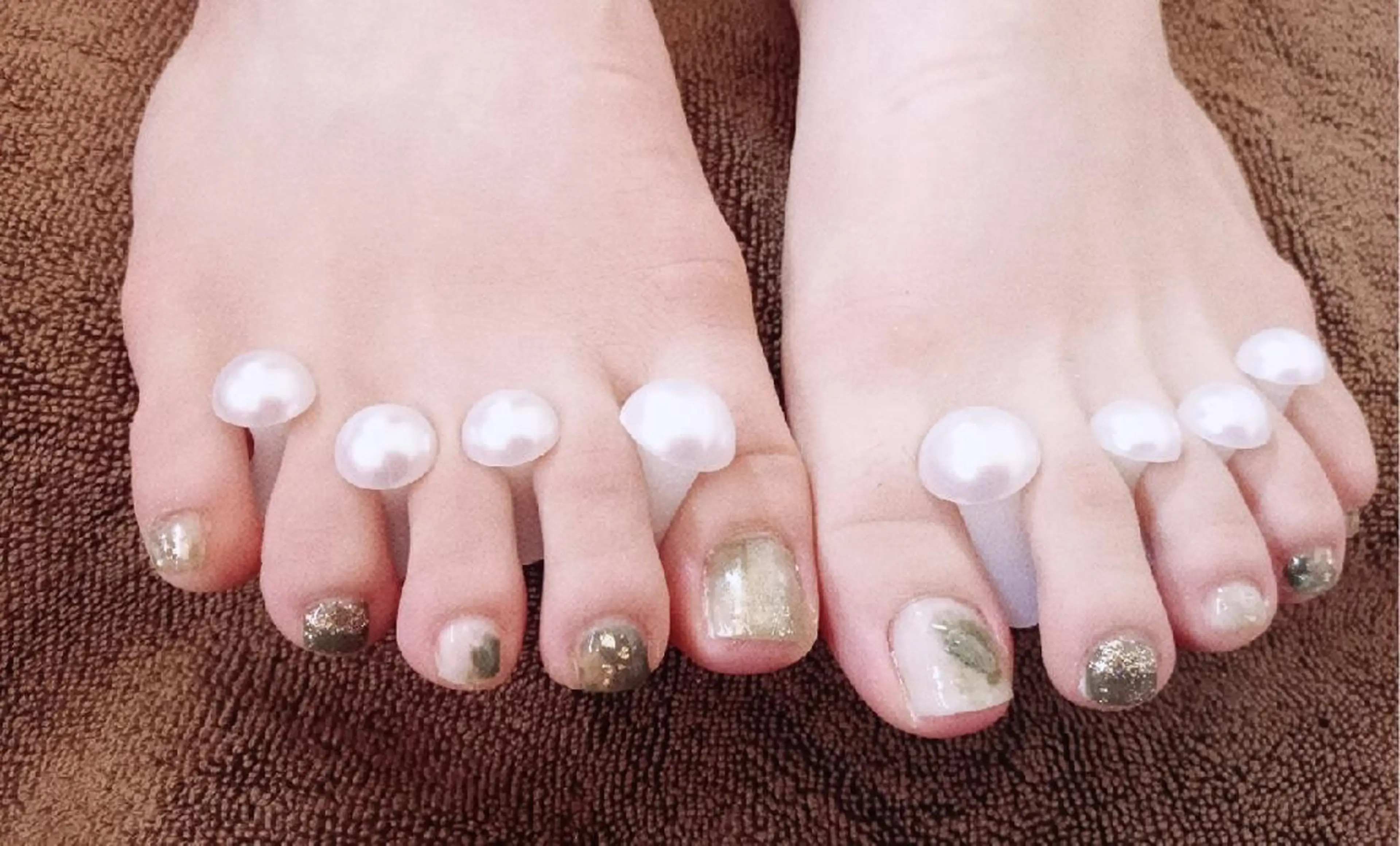 ネイル グリーン ニュアンスネイル フットネイル Nail Salon macherieのネイルデザイン