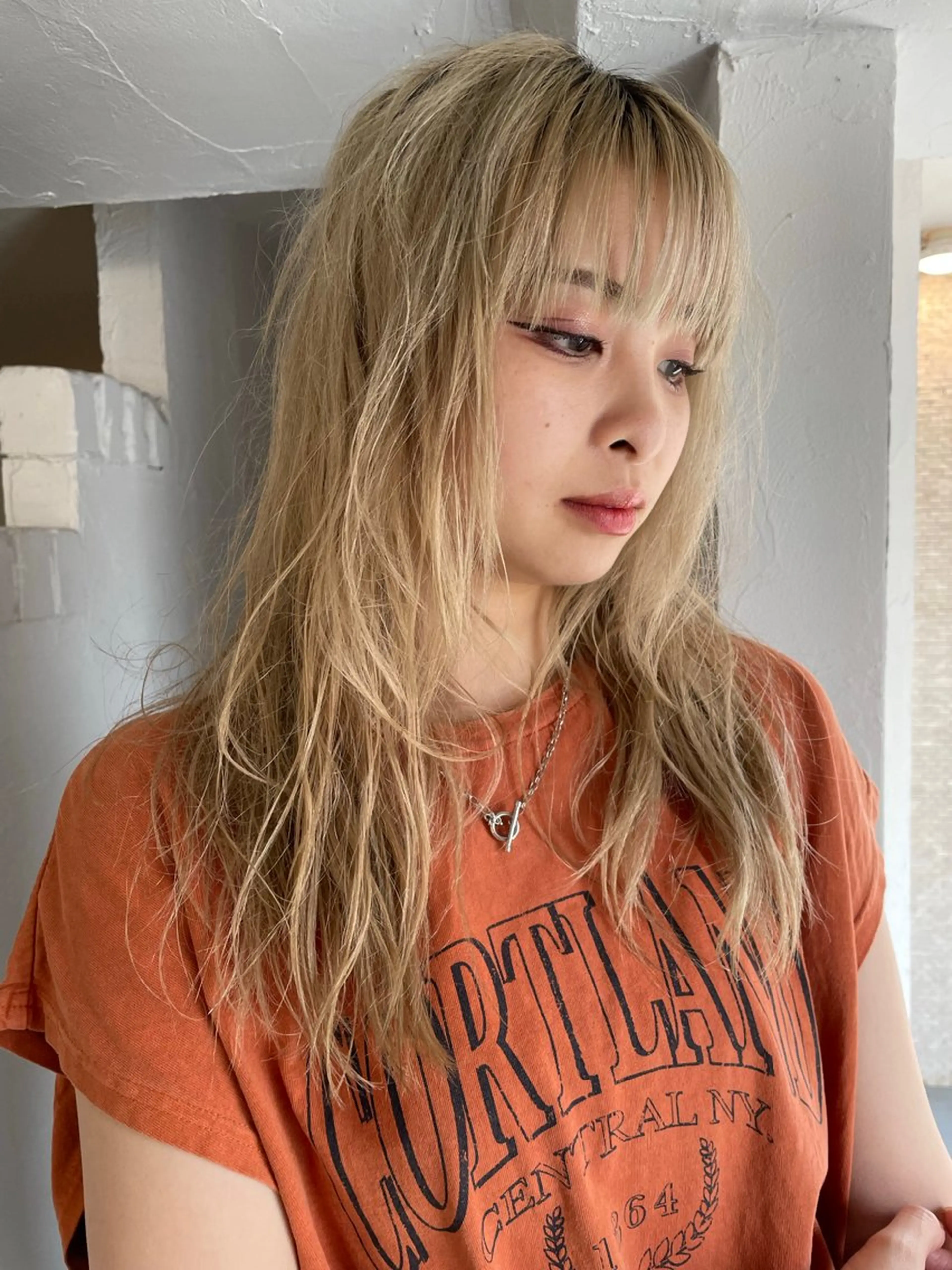 ロング カラー カット ヘアカラー トリートメント ケアパーマ/ケアブリ ーチdaisukeのヘアスタイル