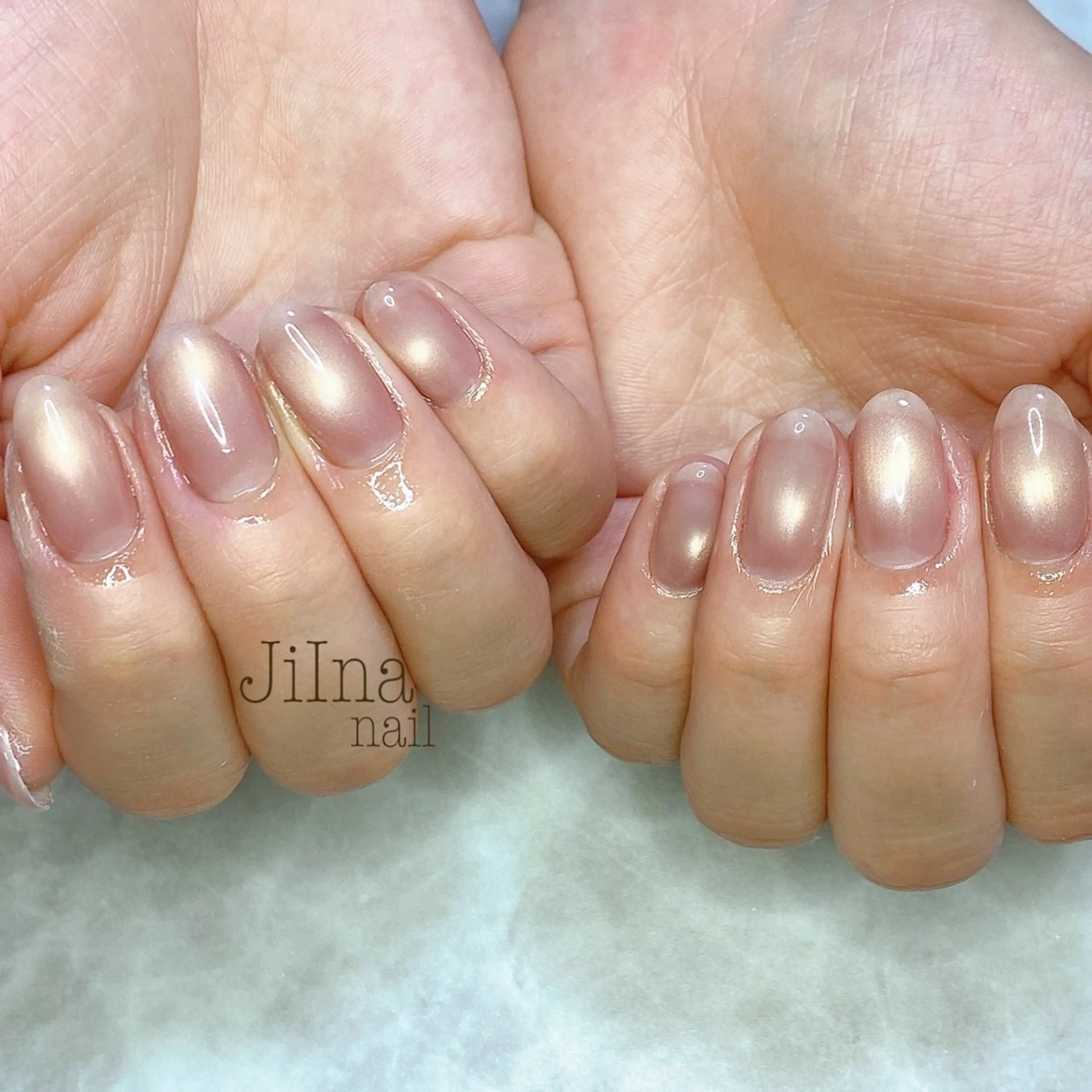 ネイル マグネットネイル マグネットワンカラー ワンカラーネイル JiIna nailのネイルデザイン