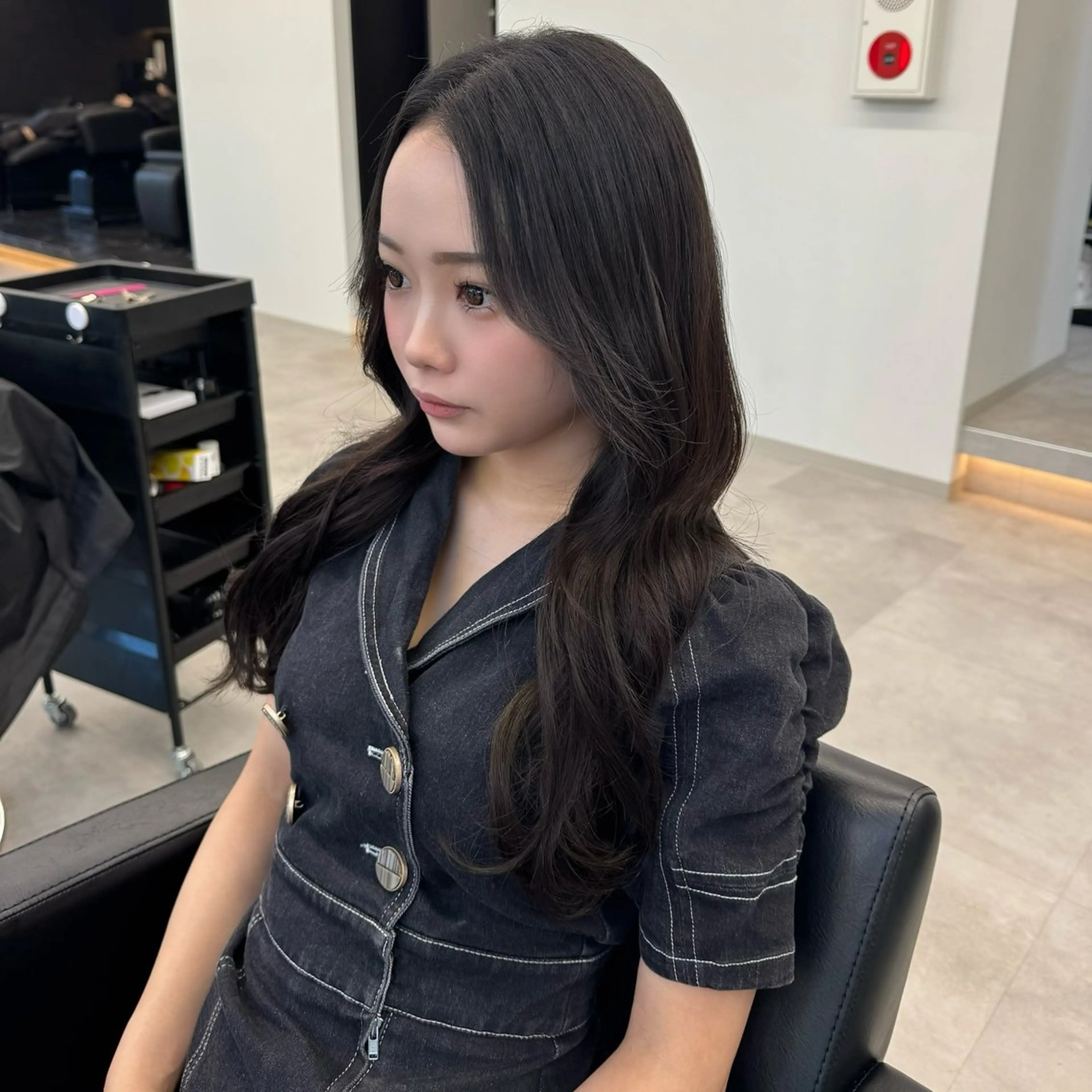 ロング カラー ブリーチ ダークグレー ダークグレージュ グレージュ ブリーチなしカラー ヘアカラー エクステ ハイトーン/エクステ /韓国ヘアKENTAのヘアスタイル