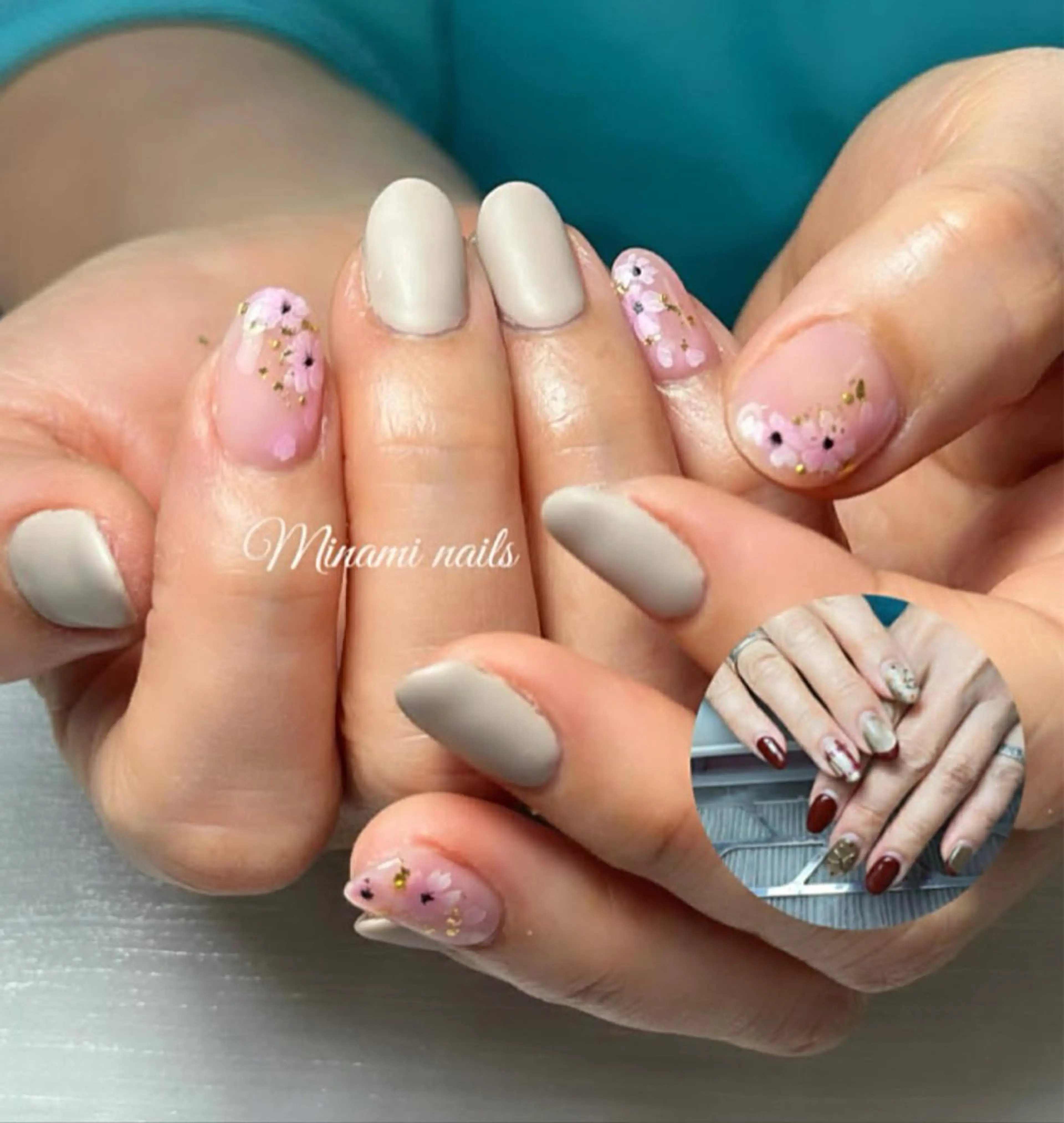 ネイル アートネイル オーロラネイル ガーリー キラキラネイル 韓国ネイル ハンドネイル Minami Nailsのネイルデザイン