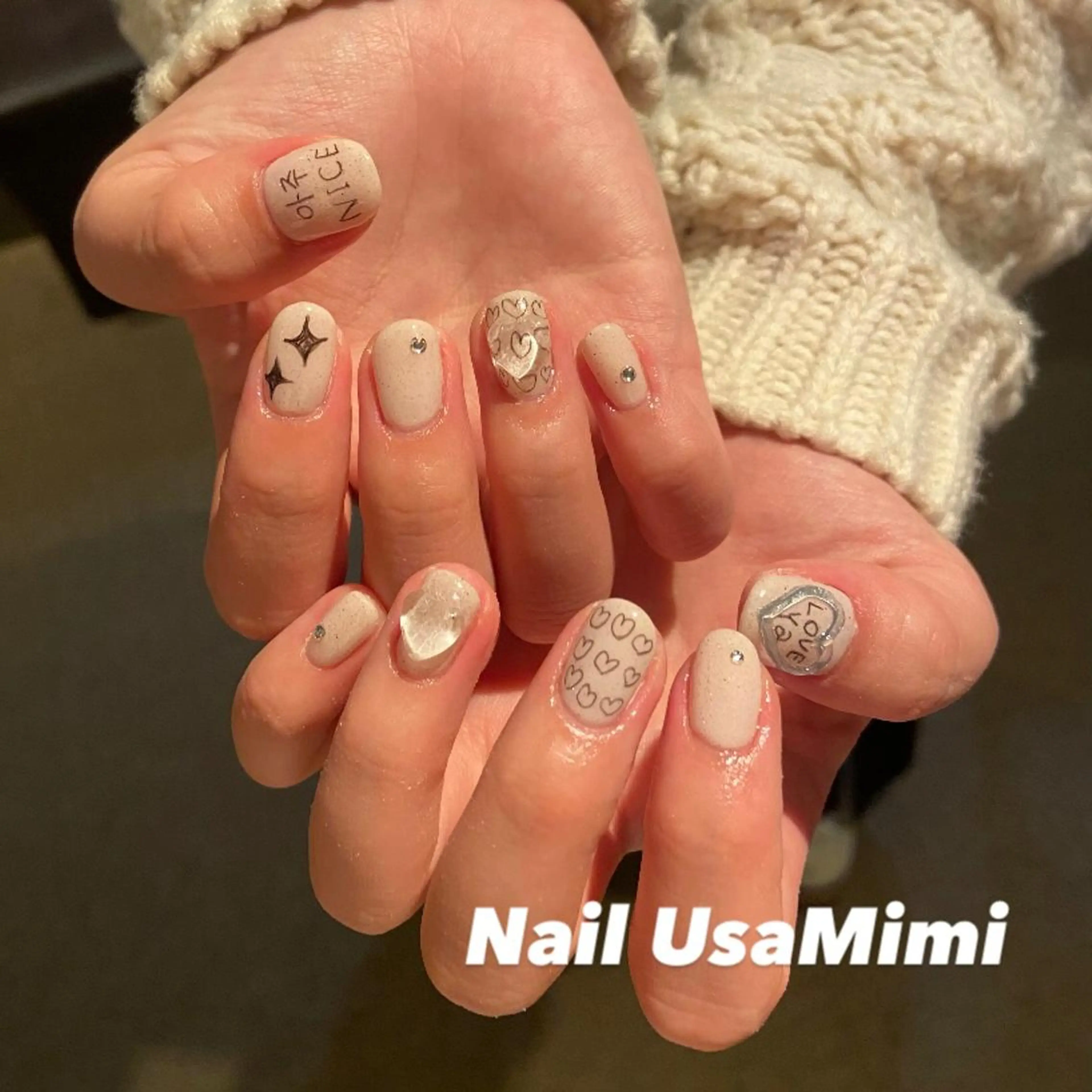 ネイル フットネイル ジェルネイル マグネットネイル 持ち込み ニュアンスネイル 本町ネイルNail UsaMimiのネイルデザイン